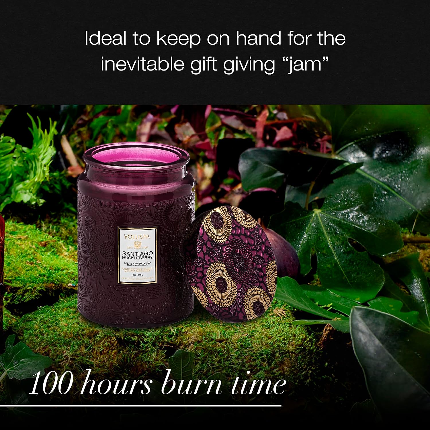 Voluspa French Cade Lavender Large Scented Candle Jar 18 Oz, 100 Hr Burn | Coconut Wax Blend in Decorative Glass, Clean Even Burn, USA Handcrafted Gift for Hosts, Fragrance Lovers & Relaxed Rooms