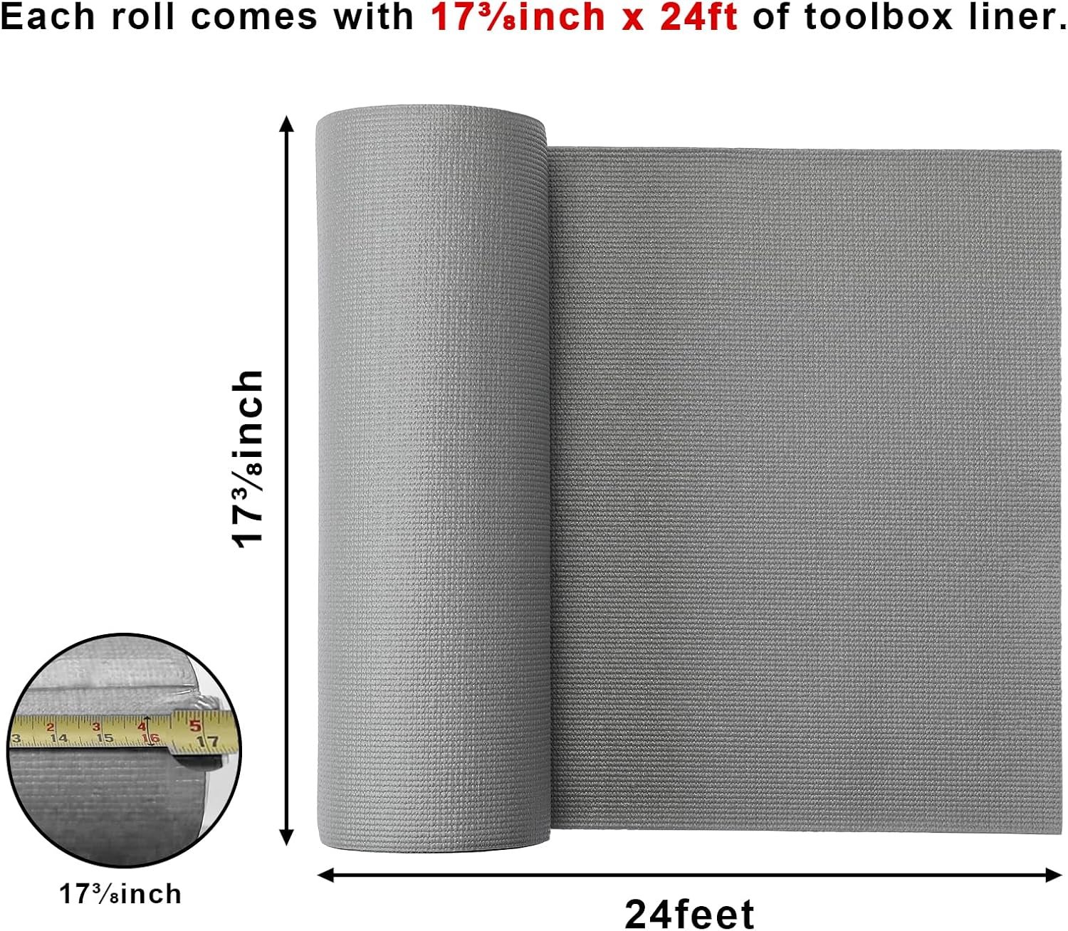 CASOMAN Professional Tool Box Liner and Drawer Liner 18 inch x 24 feet