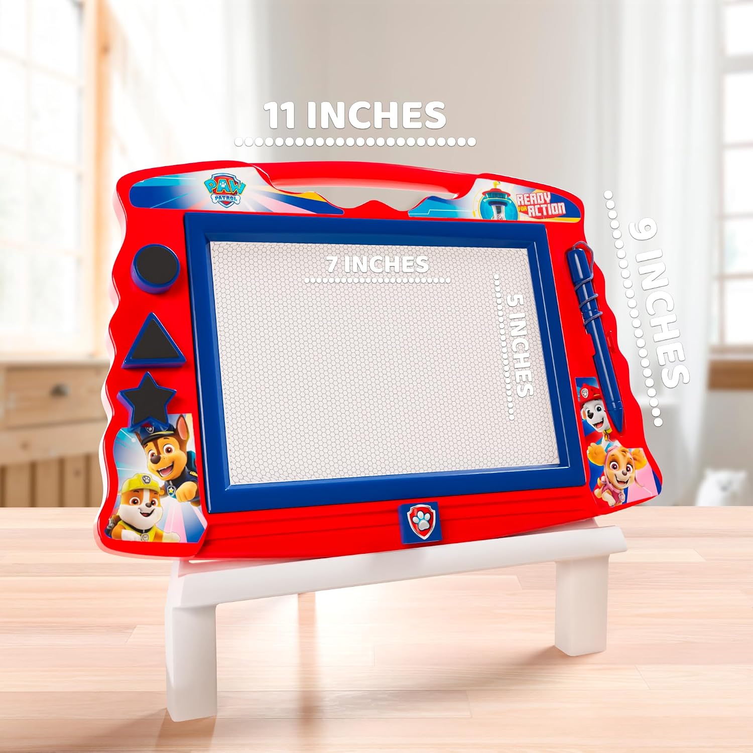 Lollipop PAW Patrol Magnetic Drawing Board with Stylus and 3 Stamps, for Girls or Boys (Pink)…