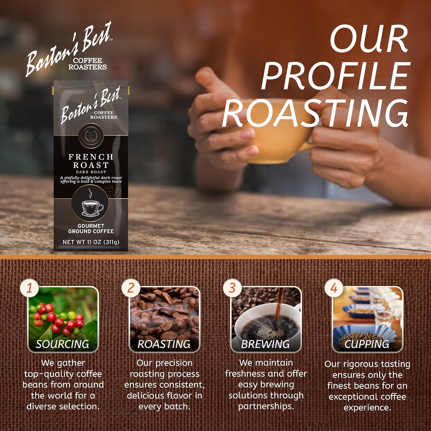 Boston’s Best Coffee - Fall-Inspired Pumpkin Spice Medium Roast Gourmet Delicious Flavored Coffee, Premium Ground - 11 oz. / 311 g Bag