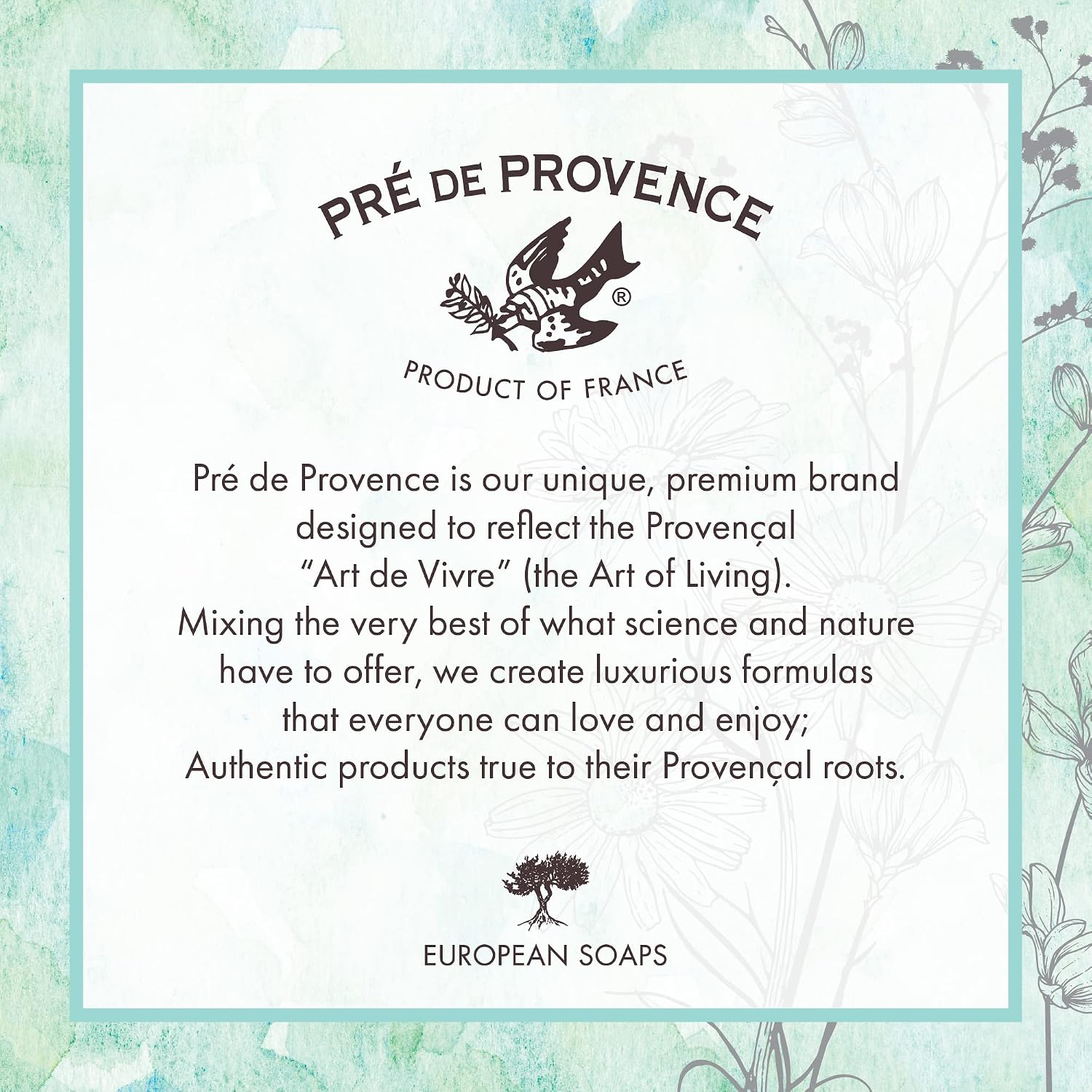 Pre de Provence Artisanal Soap Bar, Natural French Skincare, Enriched with Organic Shea Butter, Quad Milled for Rich, Smooth & Moisturizing Lather, Linden, 5.3 Ounce
