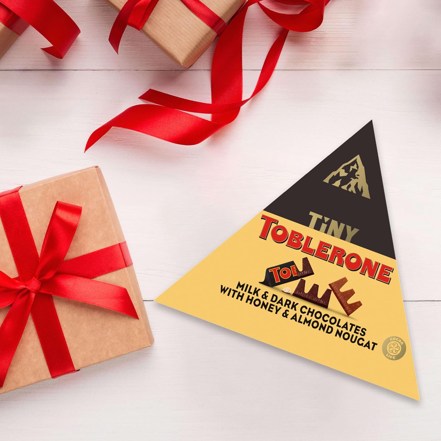 TOBLERONE Milk Chocolate Bar with Salted Caramelized Almonds, 20 Bars | Honey and Almond Nougat, Bulk Chocolate
