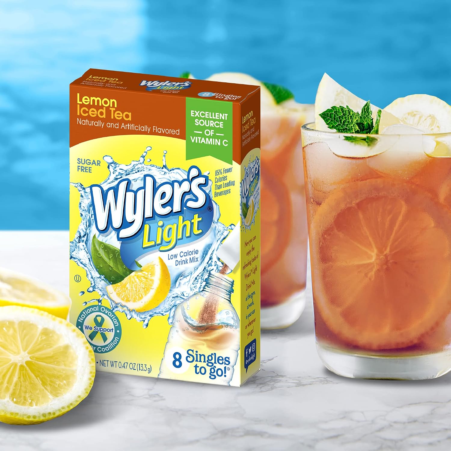 Wyler’s Light Singles To Go Drink Mix, Cherry Limeade, 8 Count (Pack of 3)