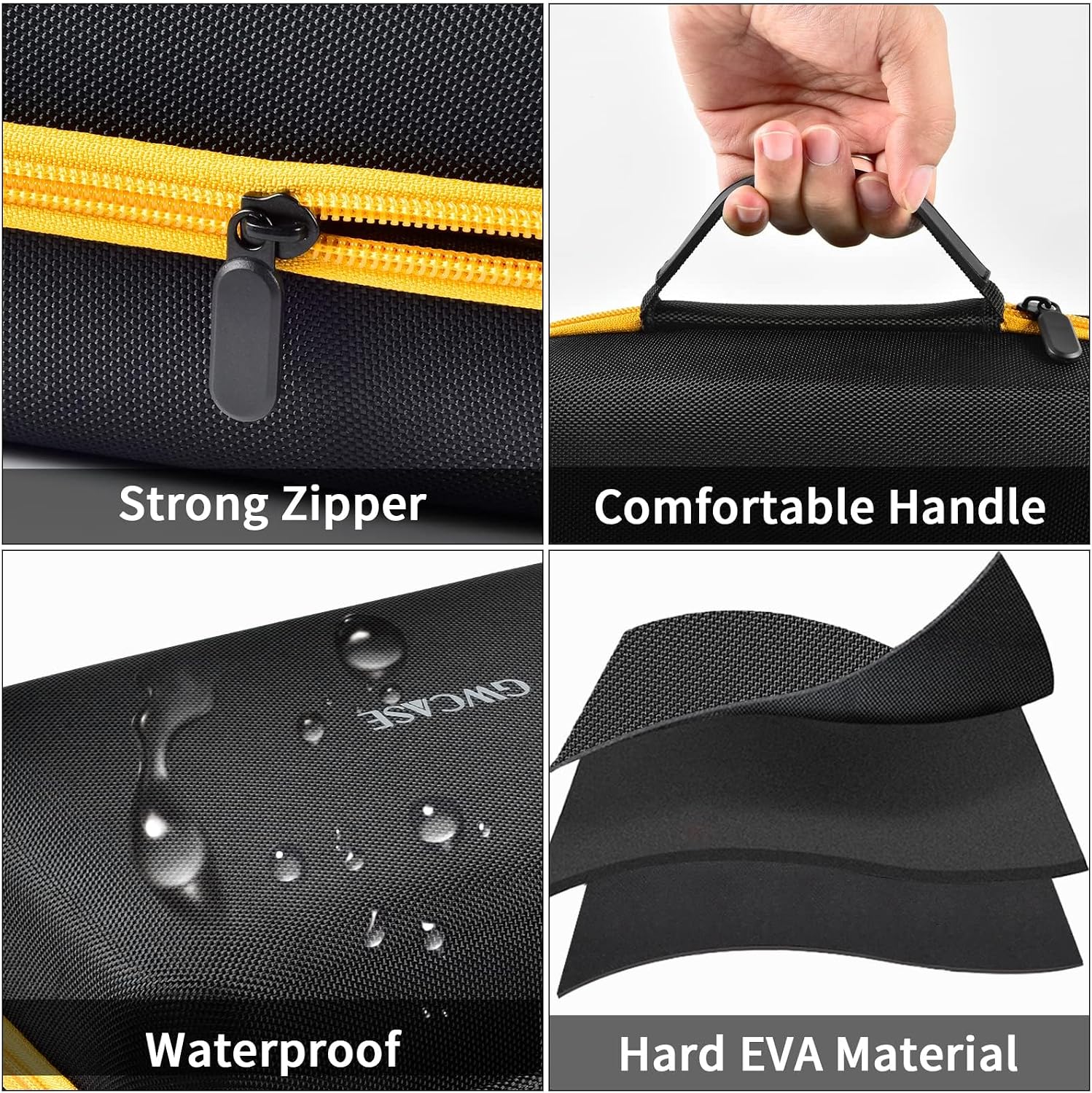 GWCASE Case for DEWALT 8V MAX Cordless Screwdriver Kit DCF682N1/DCF682N2 | Gyroscopic Storage Holder with Mesh Pocket for Electric Screwdriving