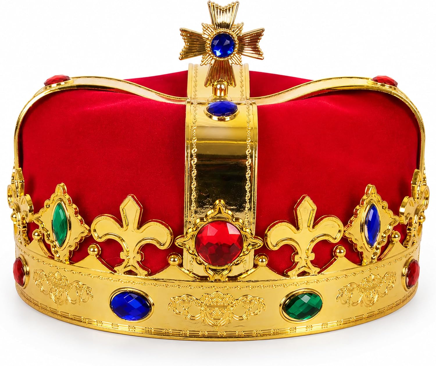 Kangaroo Royal Gold King Crowns for Men & Women - King Costume Headpiece | Medieval Prince Plastic Crown - King Costume Headpiece for Halloween