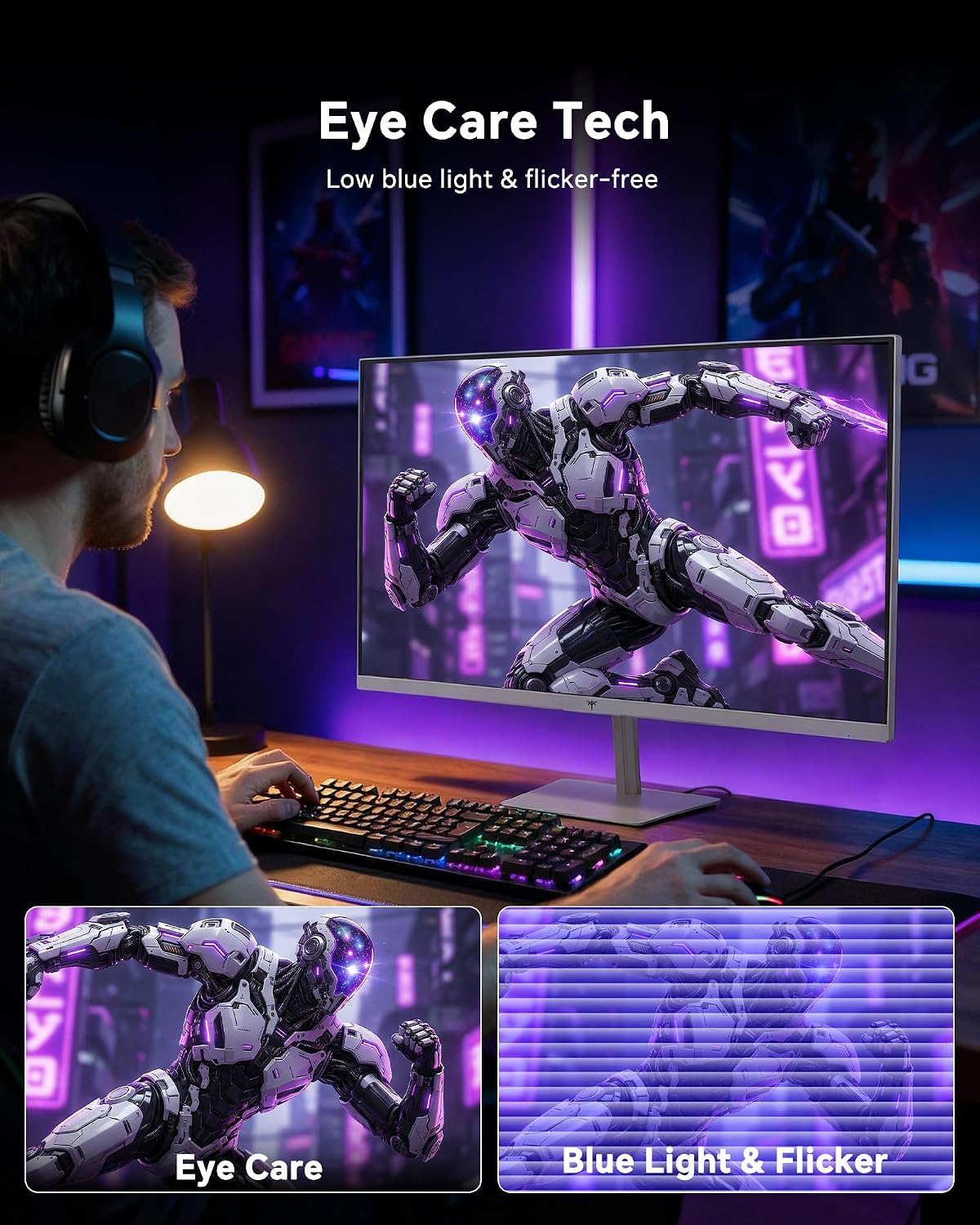 KTC 24.5 Inch Gaming Monitor, 180Hz OC 200Hz Monitor FHD, Fast IPS, H25T7 | 1080P Monitors 1ms, 128% sRGB HDR10, Adaptive Sync, HDMI DP, VESA Tilt Adjustable for Xbox PS5 Switch, HDMI Cable Inc.