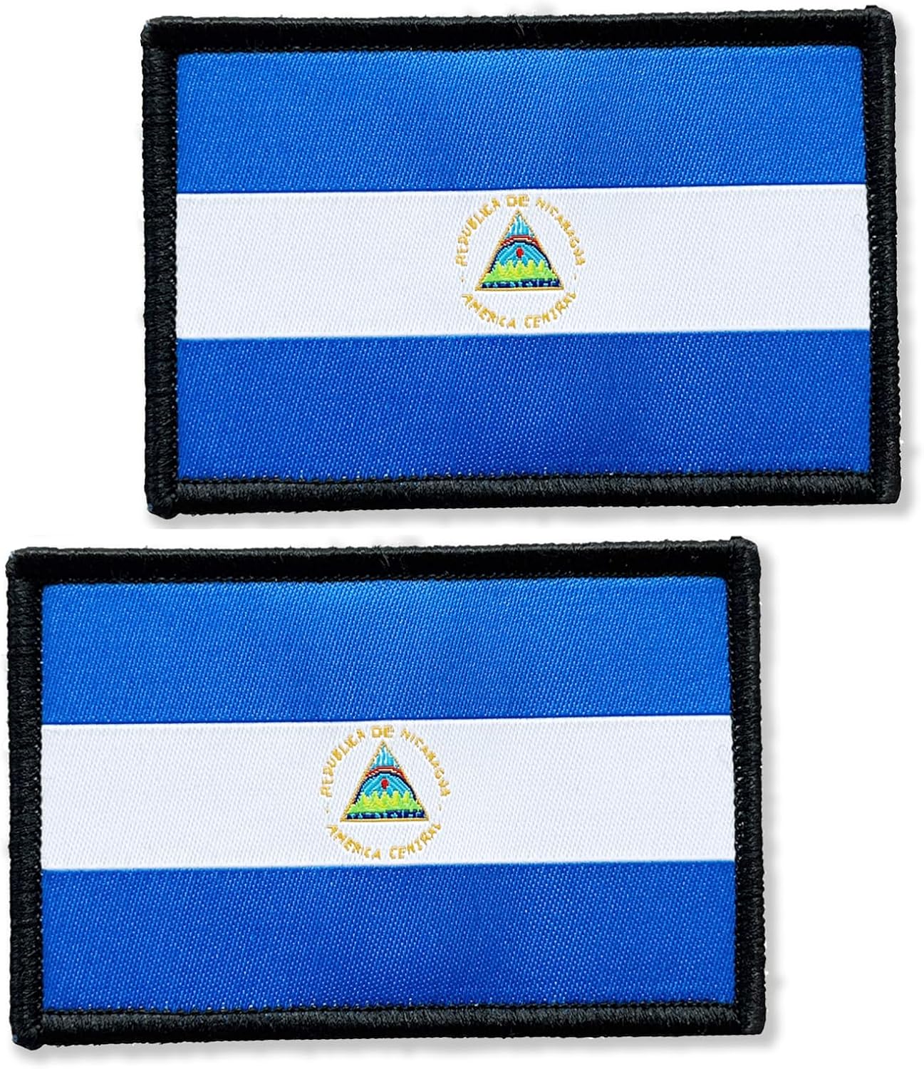 2 Pack Nicaragua Flags Patch Nicaraguans Flag Patches Patriotic Military Team Tactical Patch 3×2 Inch