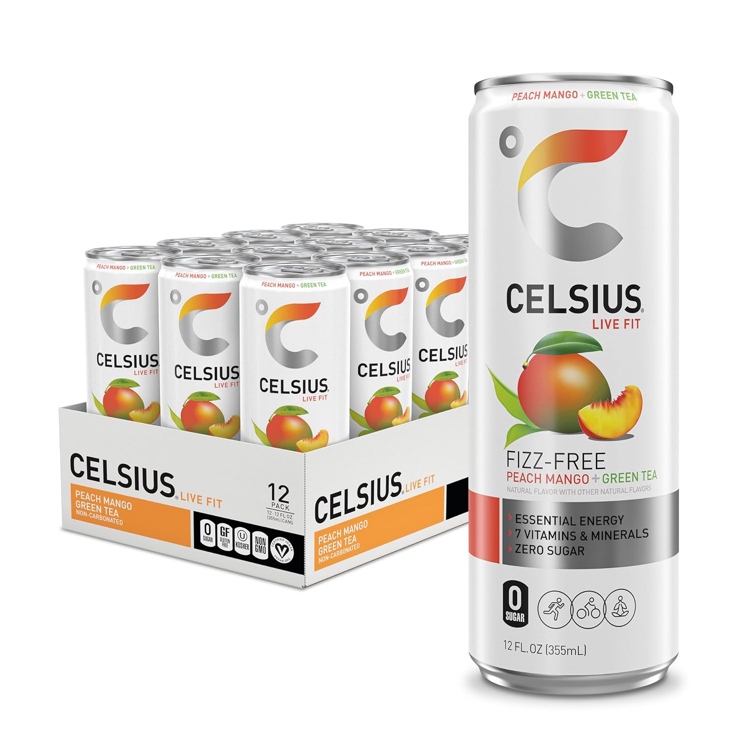 CELSIUS Sparkling Cola, Sugar Free Energy Drink, 12 Fl Oz (Pack of 12)