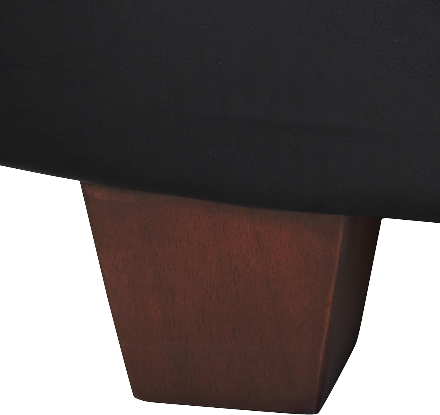 HomePop 24" Large Leatherette Storage Ottoman - Distressed Brown Faux Leather