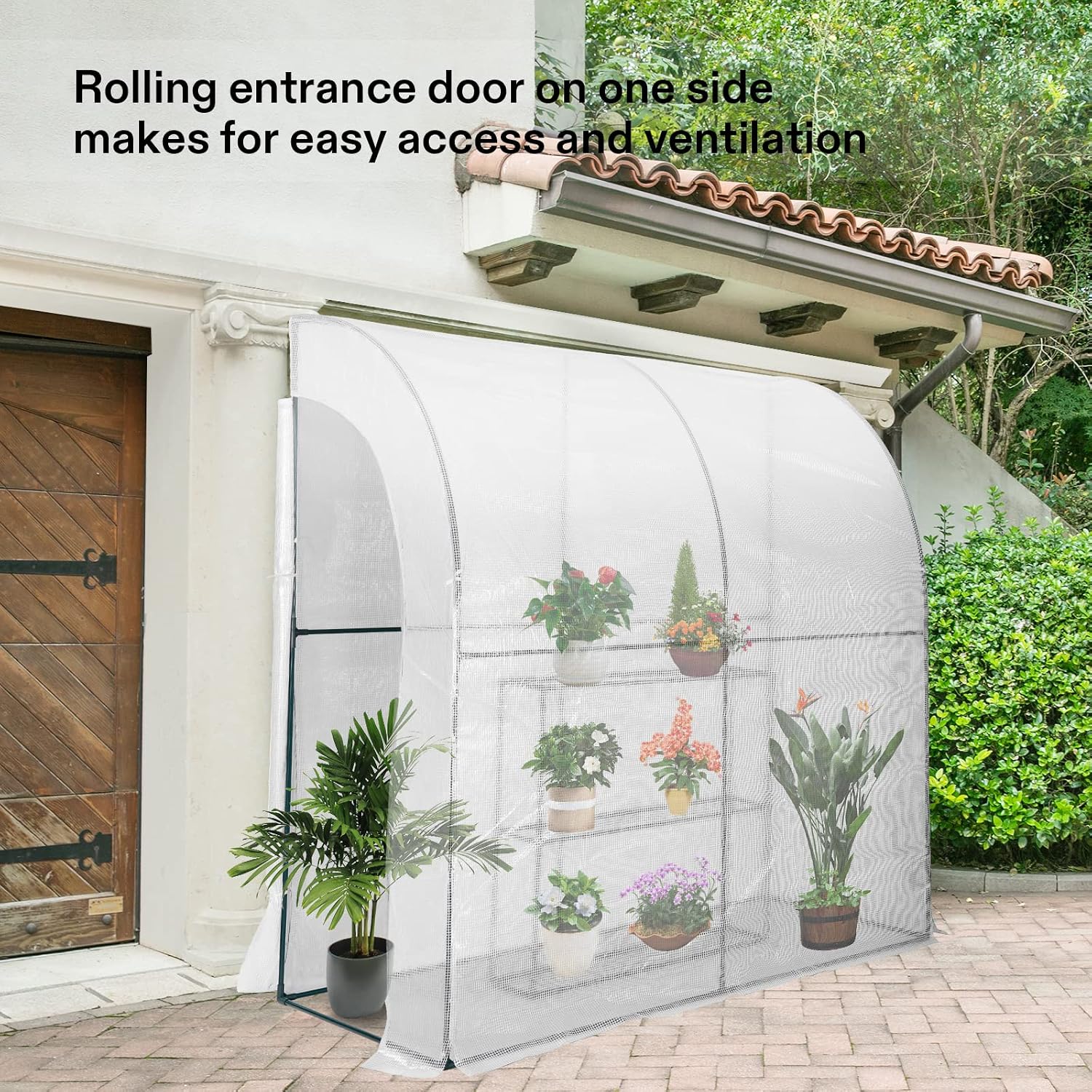 VIVOSUN Mini 4-Tier Greenhouse with Wheels