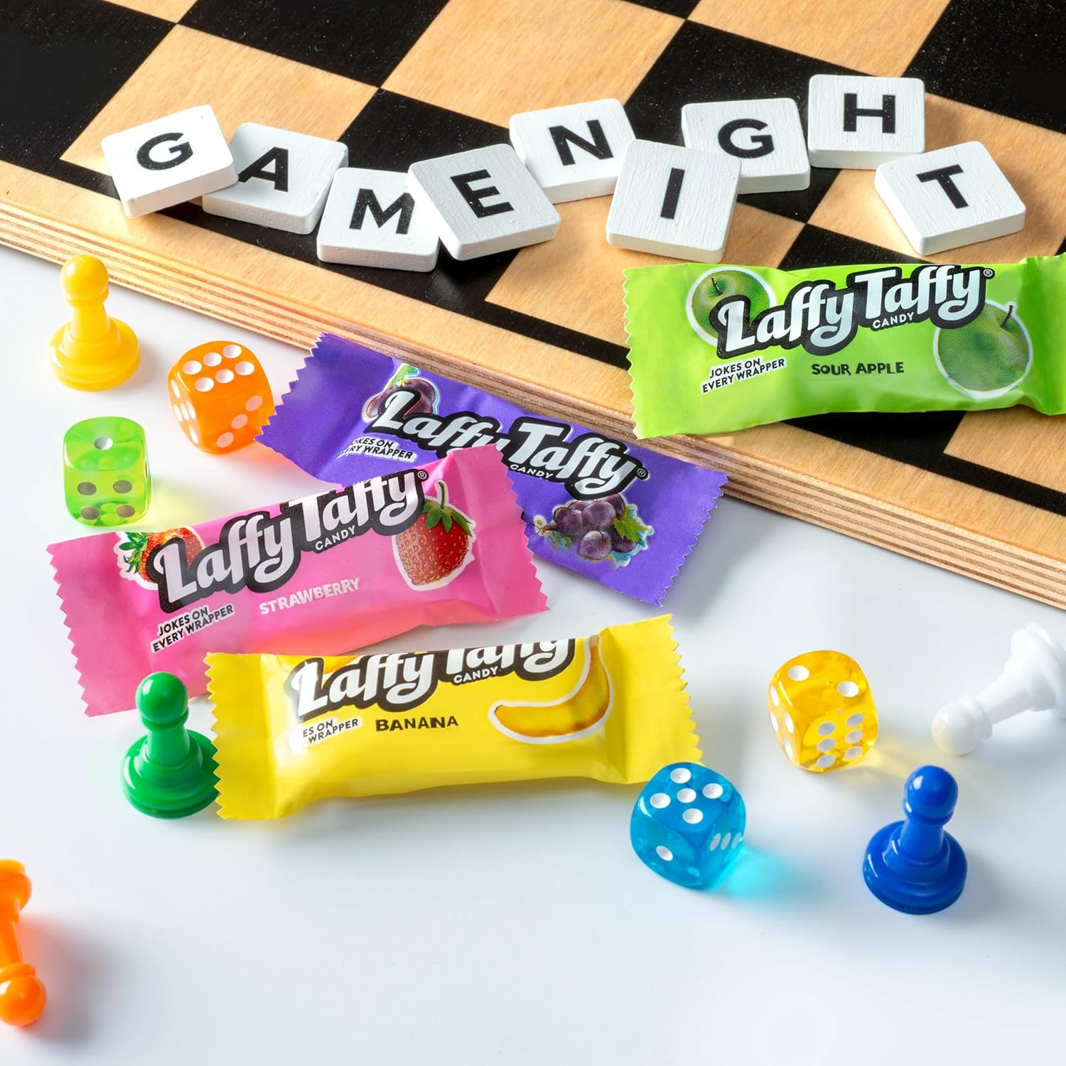 Laffy Taffy Candy, Assorted Flavors, Individually Wrapped Mini Bars, 6 Ounce
