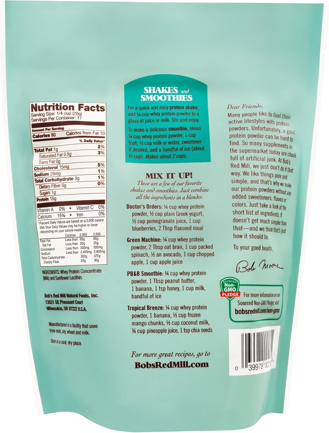 Bob's Red Mill Whey Protein Powder 12ounce Package May Vary, Red, unflavored, 12 Ounce
