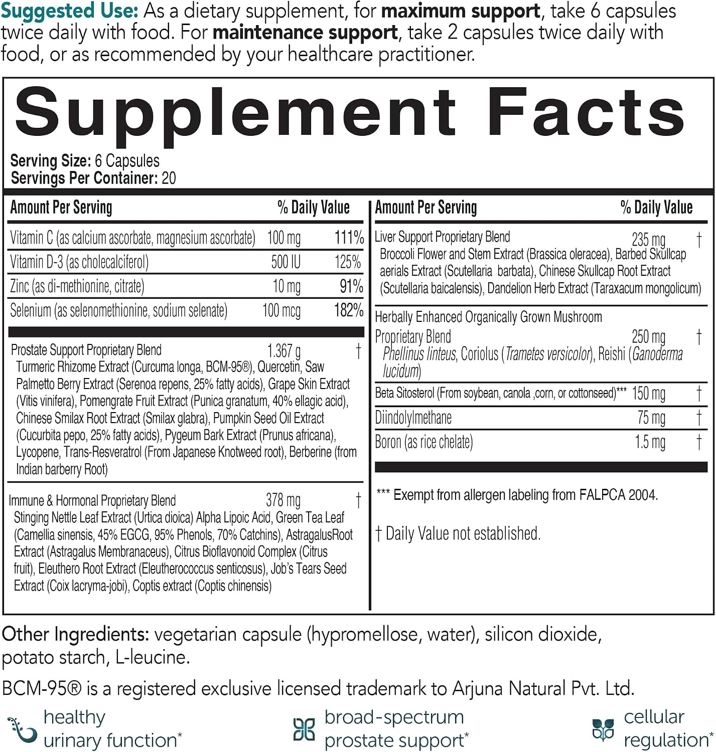 EcoNugenics ProstaCaid – Prostate Health Supplement for Men with Saw Palmetto Extract, Berberine, Turmeric BCM-95 Circumin, Quercetin, DIM