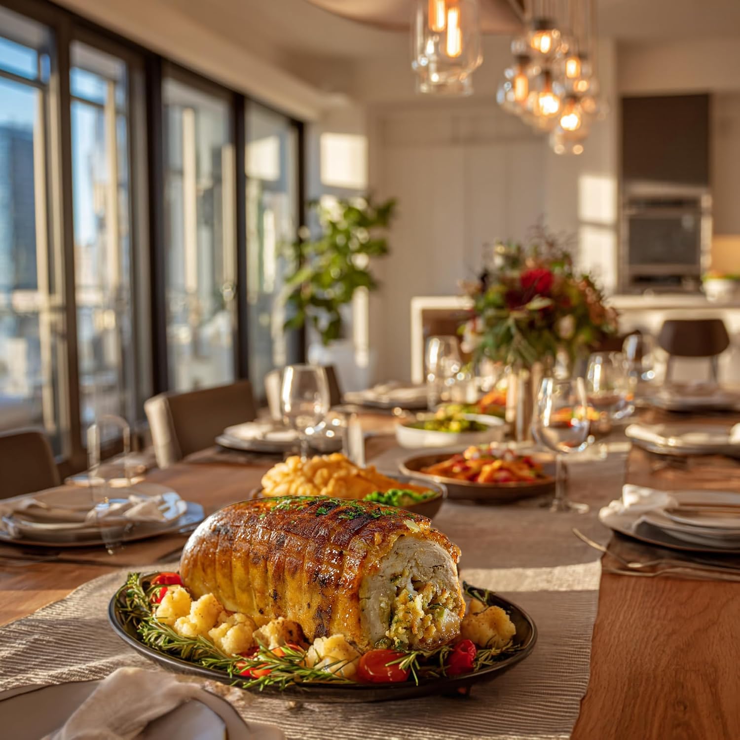 Creole Food Turducken (Seafood Jambalaya Stuffing