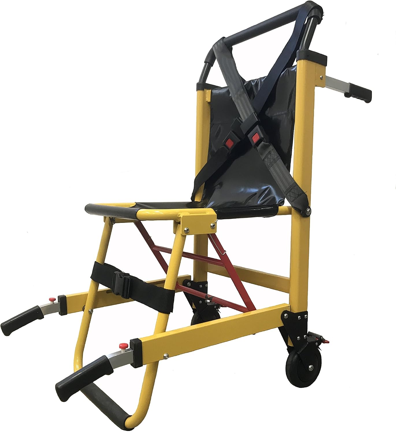 LINE2design EMS Stair Chair 70015-Y - Mobility Chair for Medical Emergency Patient Transfer - 2-Wheel Deluxe Evacuation Chair - Ambulance Transport
