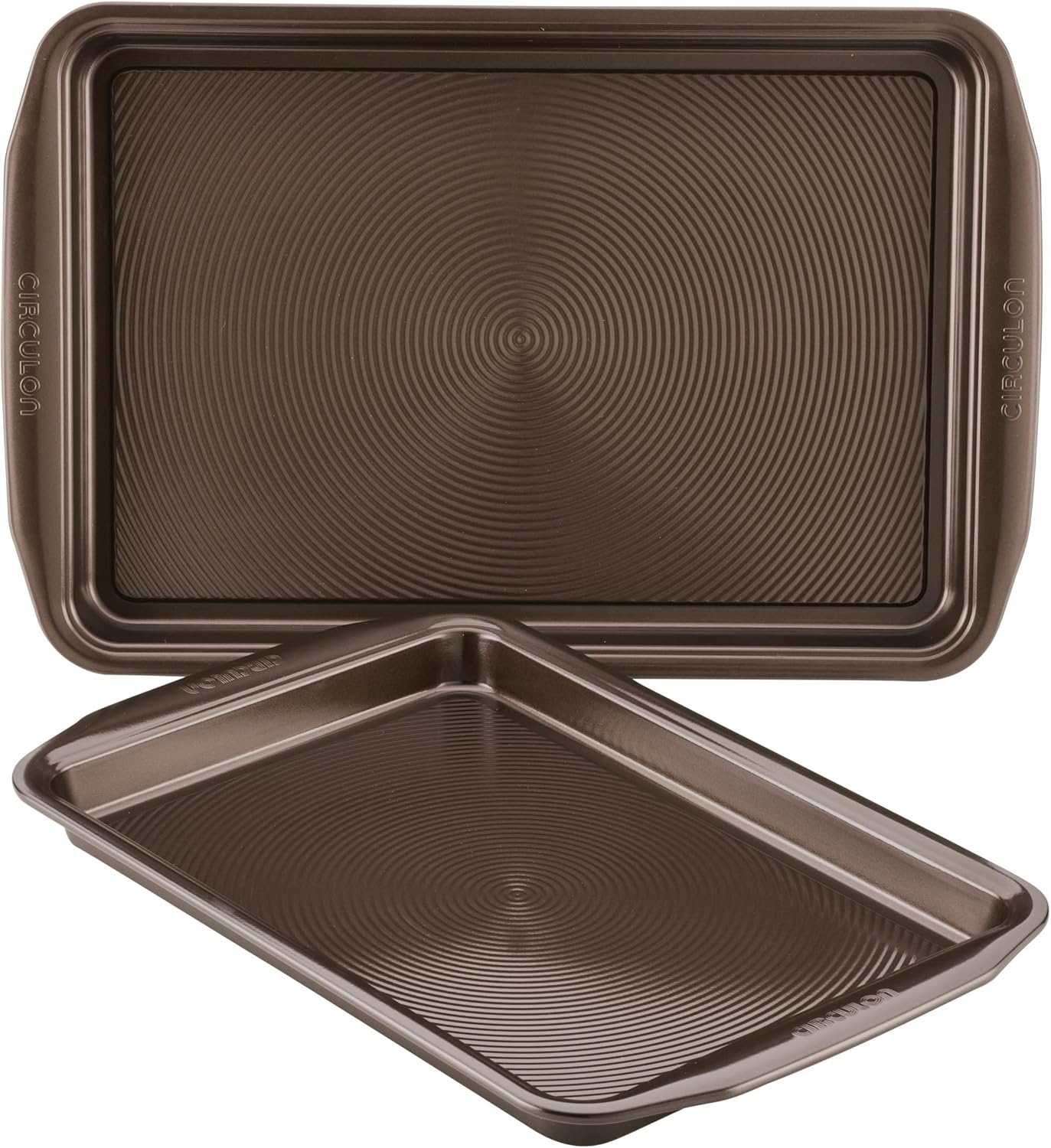 Circulon Bakeware Nonstick Cookie Pan Set, Cookie Sheets for Baking, 2-Piece, Gray