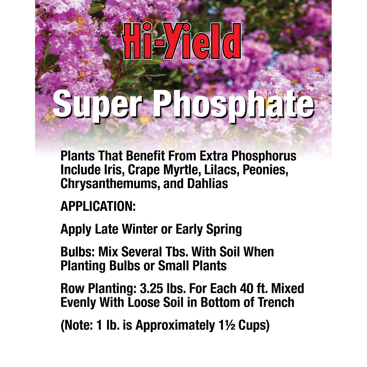 Hi-Yield (32115) Super Phosphate 0-18-0, 4 lbs | Superphosphate 0-18-0 granular - High-phosphorus root builder for transplants & new plantings - Serious gardeners