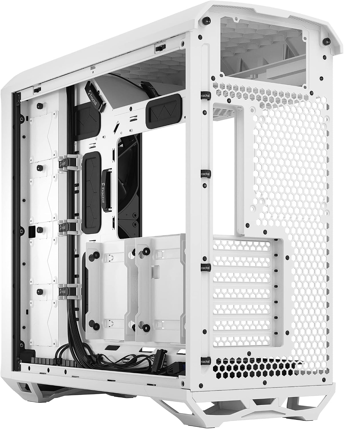 Fractal Design Torrent Black - Light Tint Tempered Glass Side Panel - Open Grille for Maximum air Intake - Two 180mm PWM and Three 140mm Fans