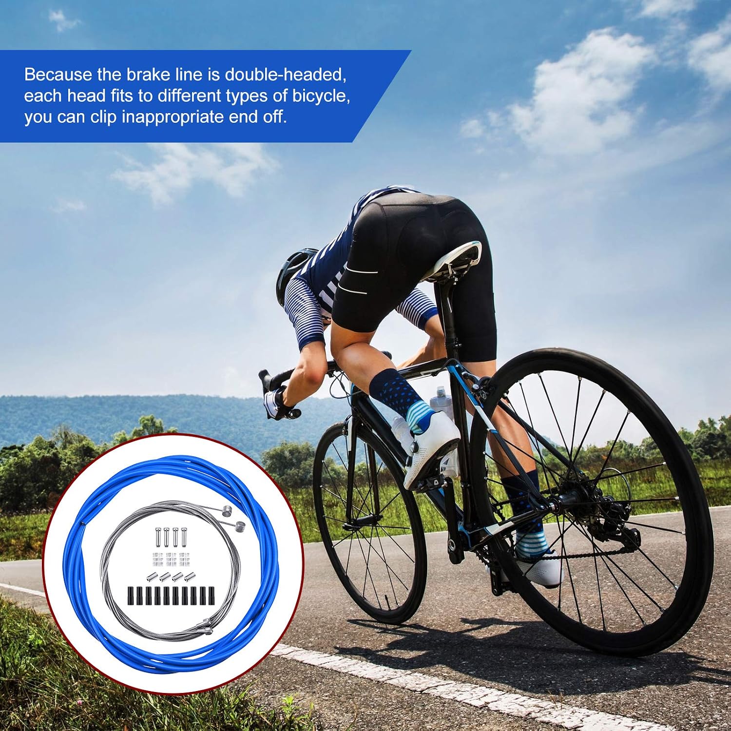 Boao Universal Bike Brake Cable Kit Bicycle Cable Housing Set