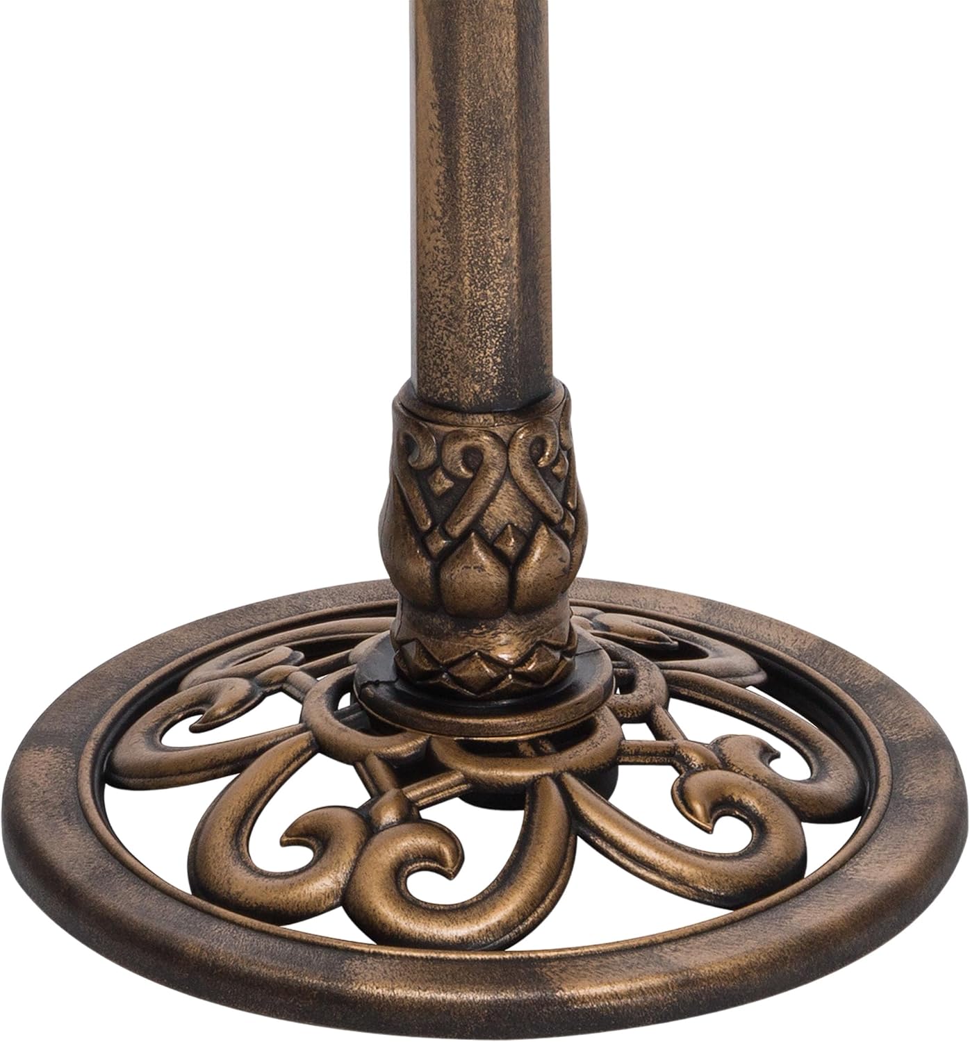 Alpine Corporation 33" Tall Outdoor Lotus Birdbath Yard Statue, Stunning Garden Accent to Attract Birds - Durable Polypropylene Construction for Patio, Deck, or Yard, Green