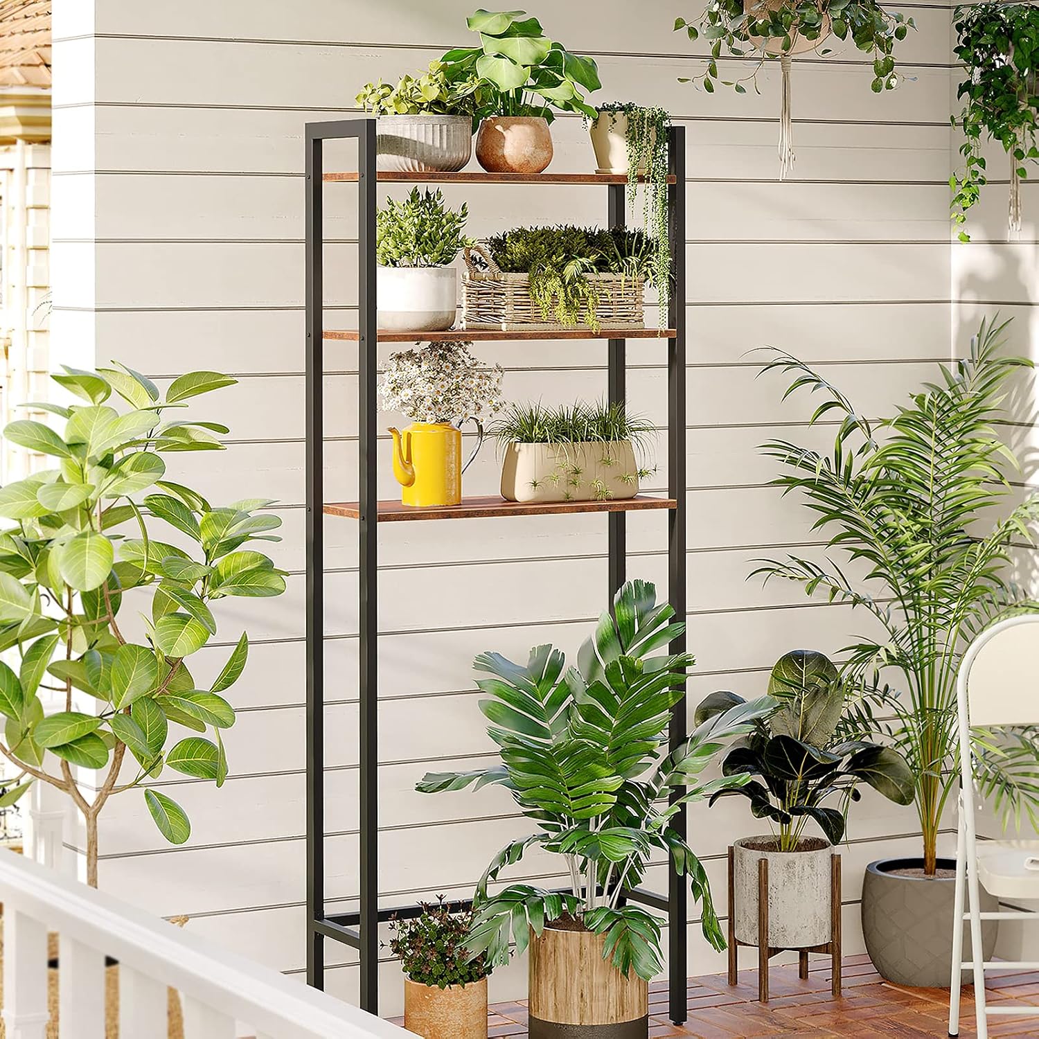 HOOBRO Over The Toilet Storage, 3-Tier Bathroom Organizer Shelf Over Toilet, Freestanding Bathroom Storage Shelves, Space Saver