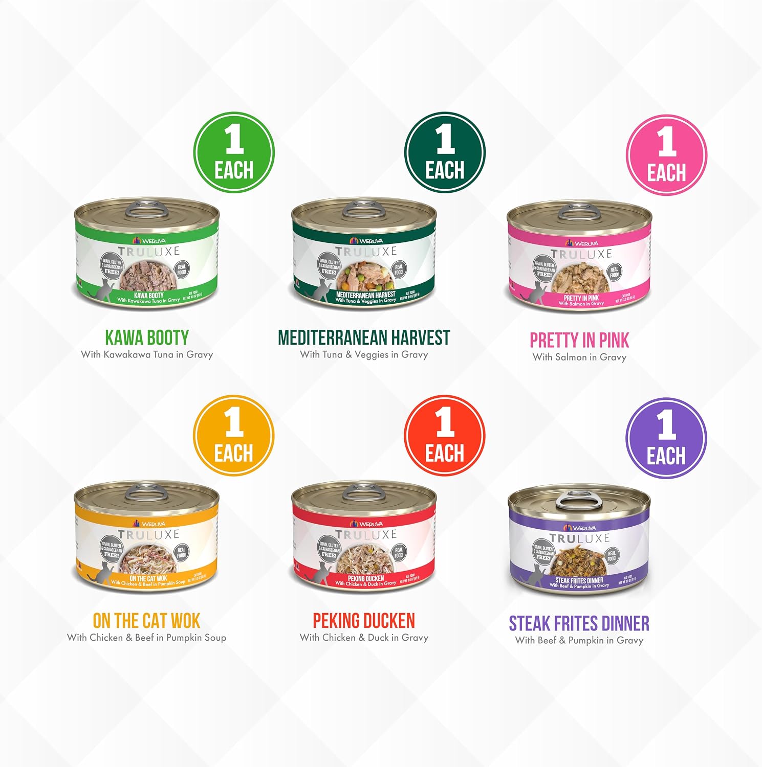 Weruva TruLuxe Cat Food, Peking Ducken with Chicken Breast & Duck Breast in Gravy, 3oz Can (Pack of 24)