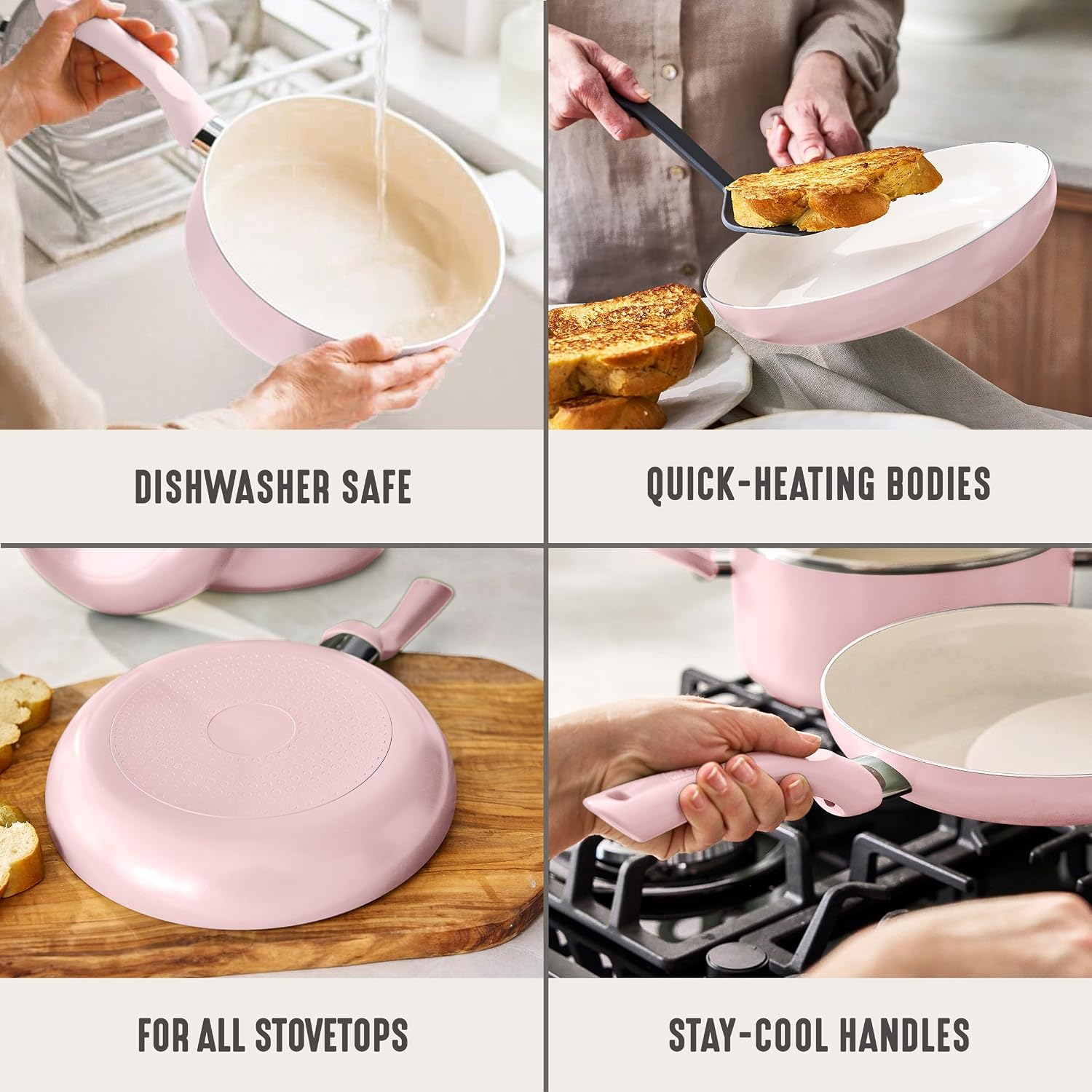 GreenLife 2 Piece (7” & 10”) Ceramic Nonstick Frying Pan Set, Turquoise | PFAS-Free Nonstick Coating, Family Skillet Set, Egg Pan, Omelet Pan, Stay-Cool Handles, Dishwasher & Oven Safe up to 350F