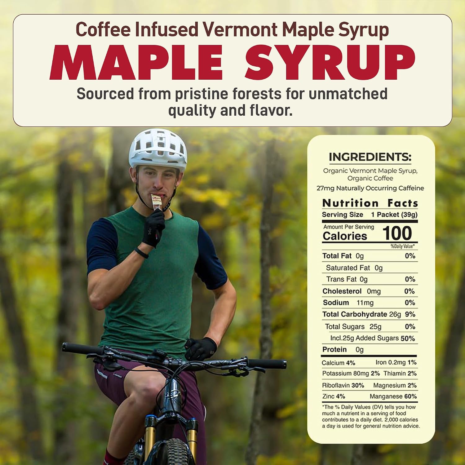 UnTapped Vermont Maple Syrup Packets for Athletes, Box of 20-0.96 Fl Oz | Organic Pure Maple Syrup for Natural Endurance Energy | Fuel to Keep You Running Longer