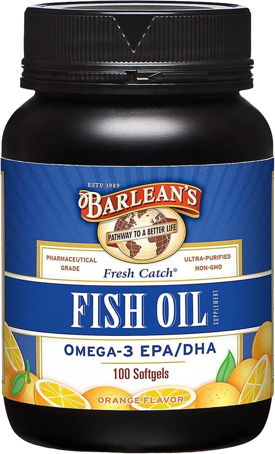 Barlean's Omega 3 Fish Oil Supplements, 600mg Fish Oil Pills with EPA & DHA, Softgels for Joint, Brain, & Heart Health, Orange Flavored, 250 Count | Wild-caught fish oil, EPA DHA omega-3, Burpless, Non-GMO, Gluten-free, 250-count value size, Heart & brai…