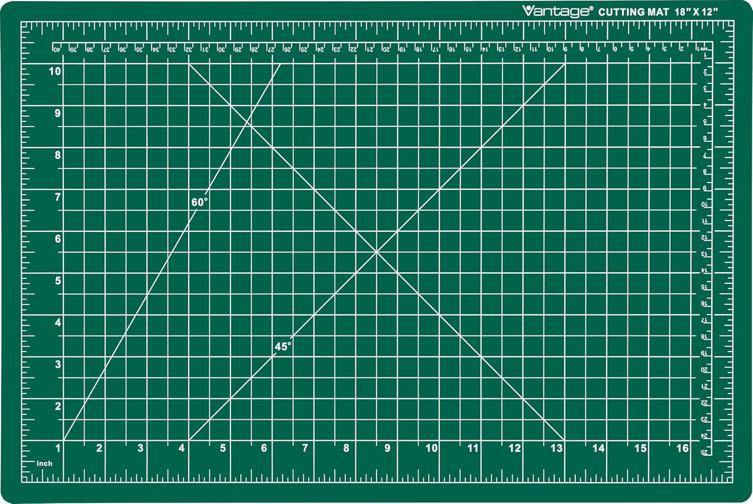 Dahle Vantage 10673 Premium Self-Healing Cutting Mat, 24"x36", 1/2" Grid, 5 Layers for Max Healing, Perfect for Crafts & Sewing, Black