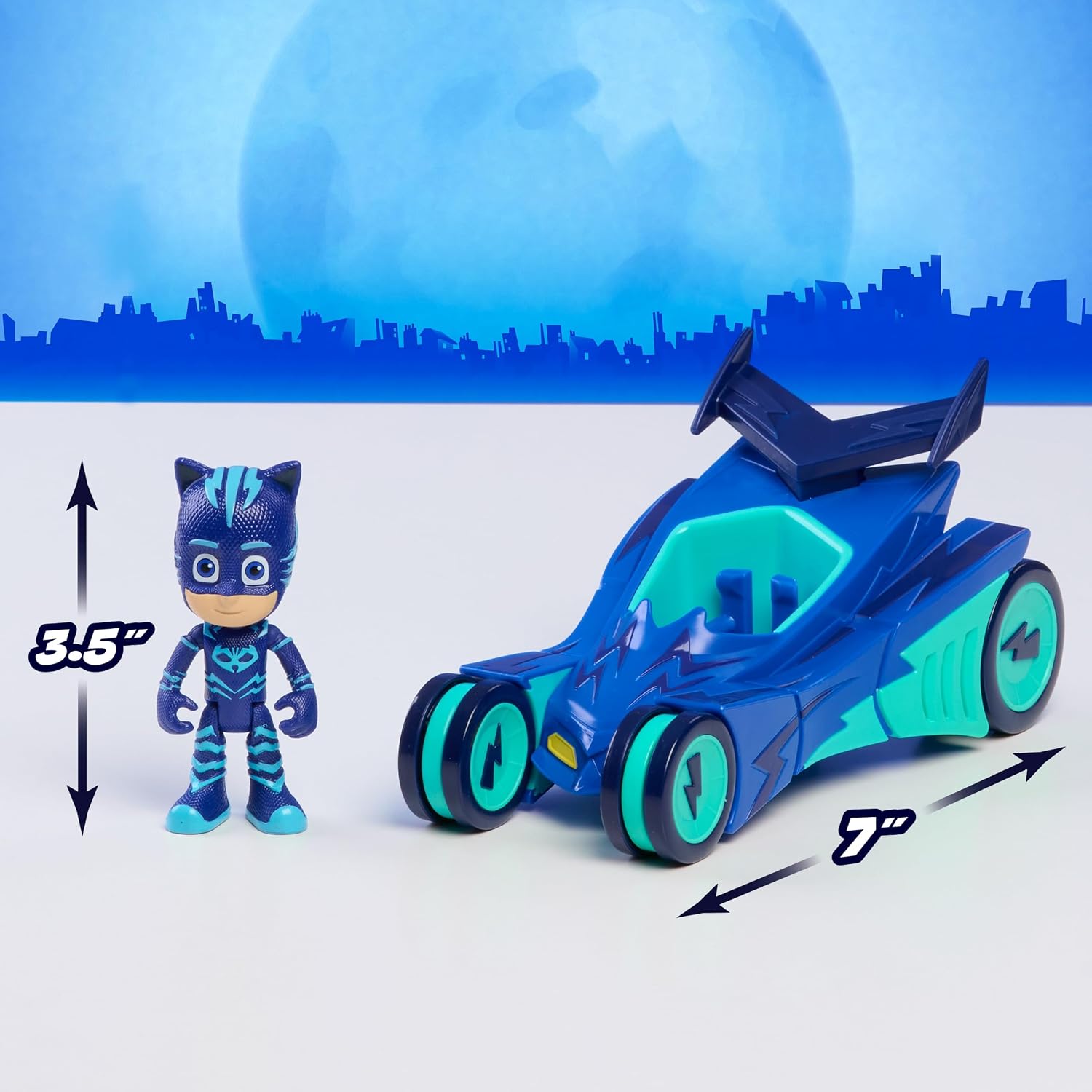 PJ Masks Catboy & Cat-Car Articulated Blue Action Figure and Vehicle Set