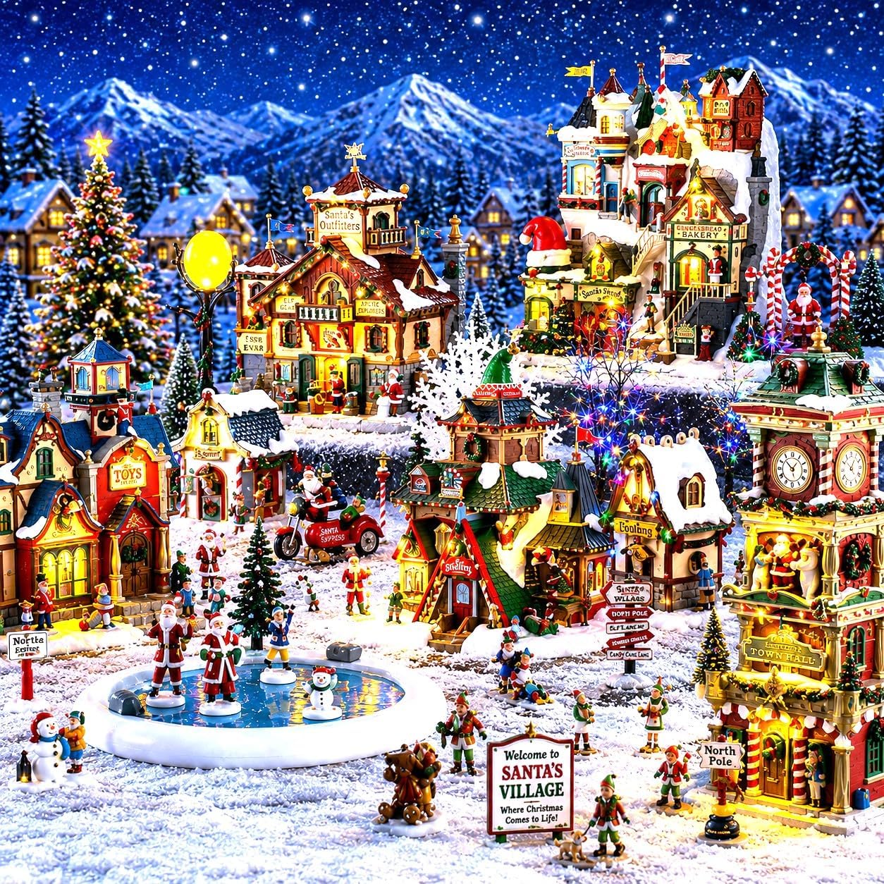 Lemax Christmas Village Santas Kiddie Train Battery Operated (4.5V) - 34631