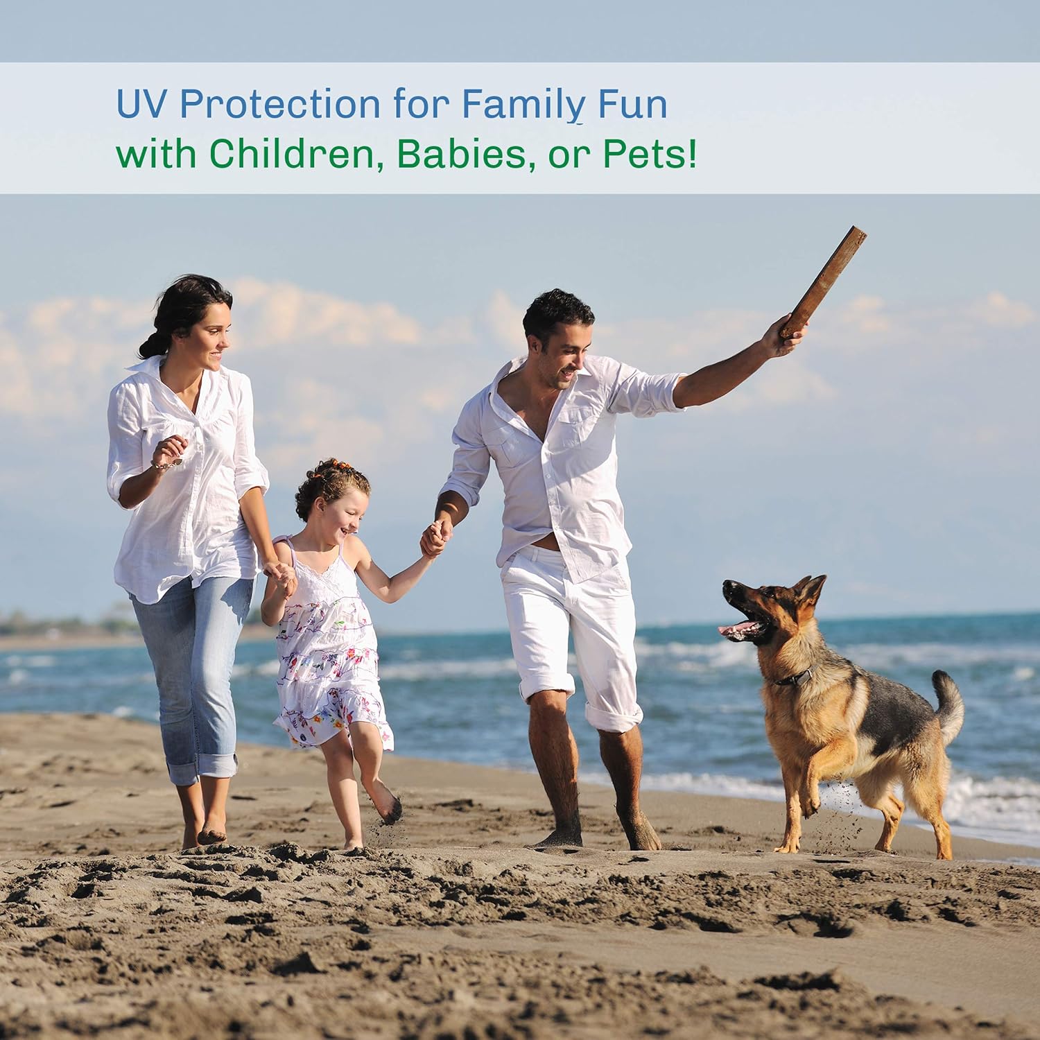 Beach Tent - Sun Shelter for Shade with UV Protection and Water-Resistant Coating for Sports Events and More with Carry Bag by Wakeman Outdoors