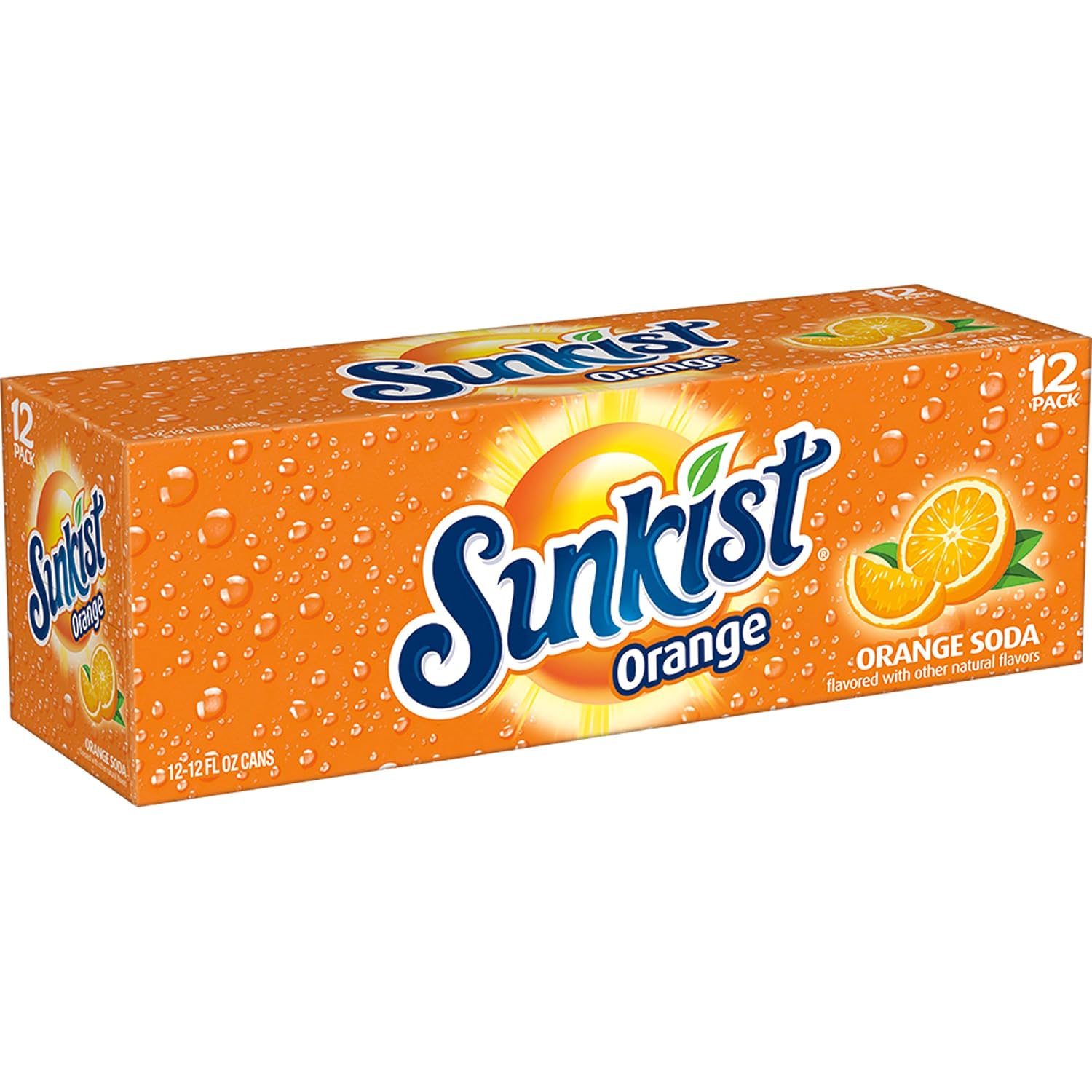 Sunkist Orange Soda, 12 Fl Oz (Pack of 12)