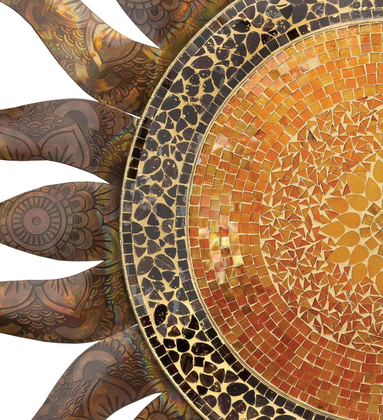 Regal Art & Gift Handcrafted Metal Sun Wall Decor, Rustic Sunburst Wall Art | Copper Patina, 40 in, Metal, Rust-Resistant Sunburst Sculpture, Eye-Catching Accent for Patio, Garden & Home