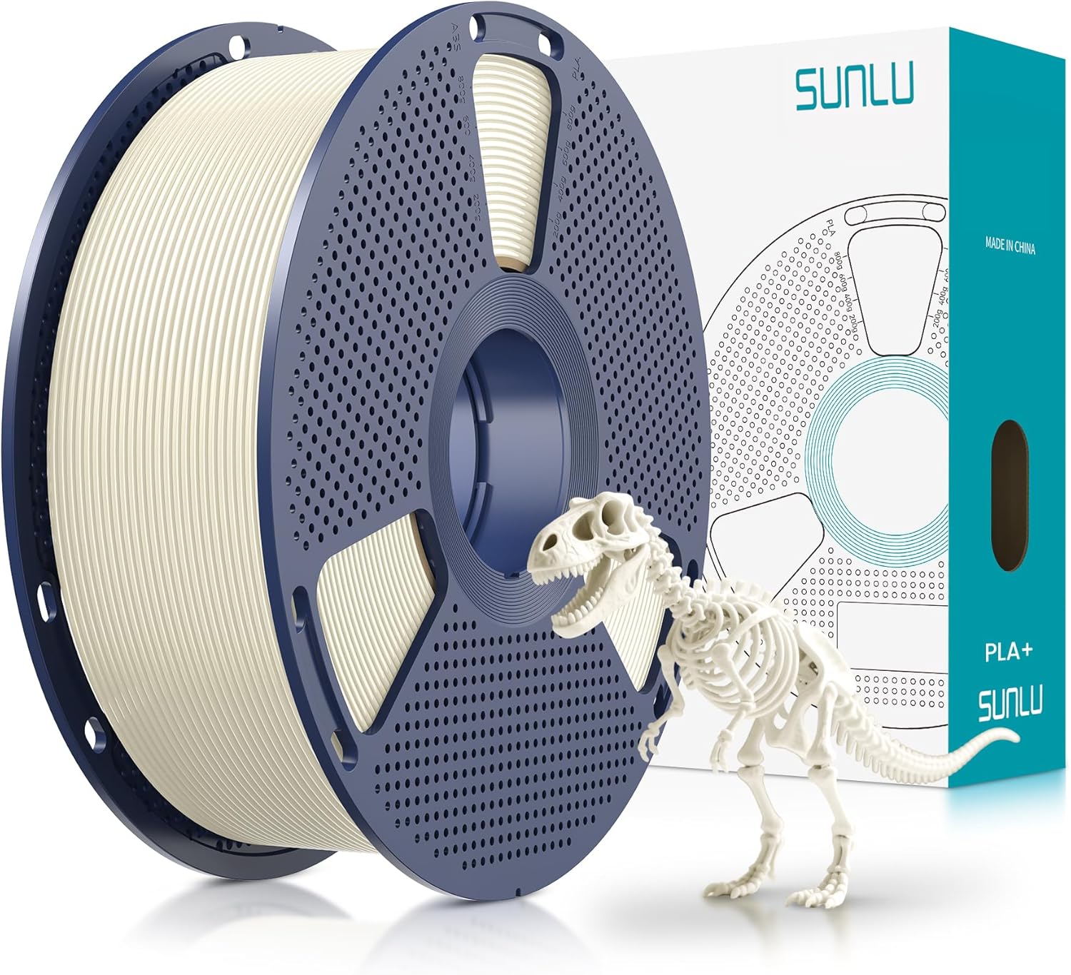 SUNLU PLA Plus Filament 1.75mm White 1KG