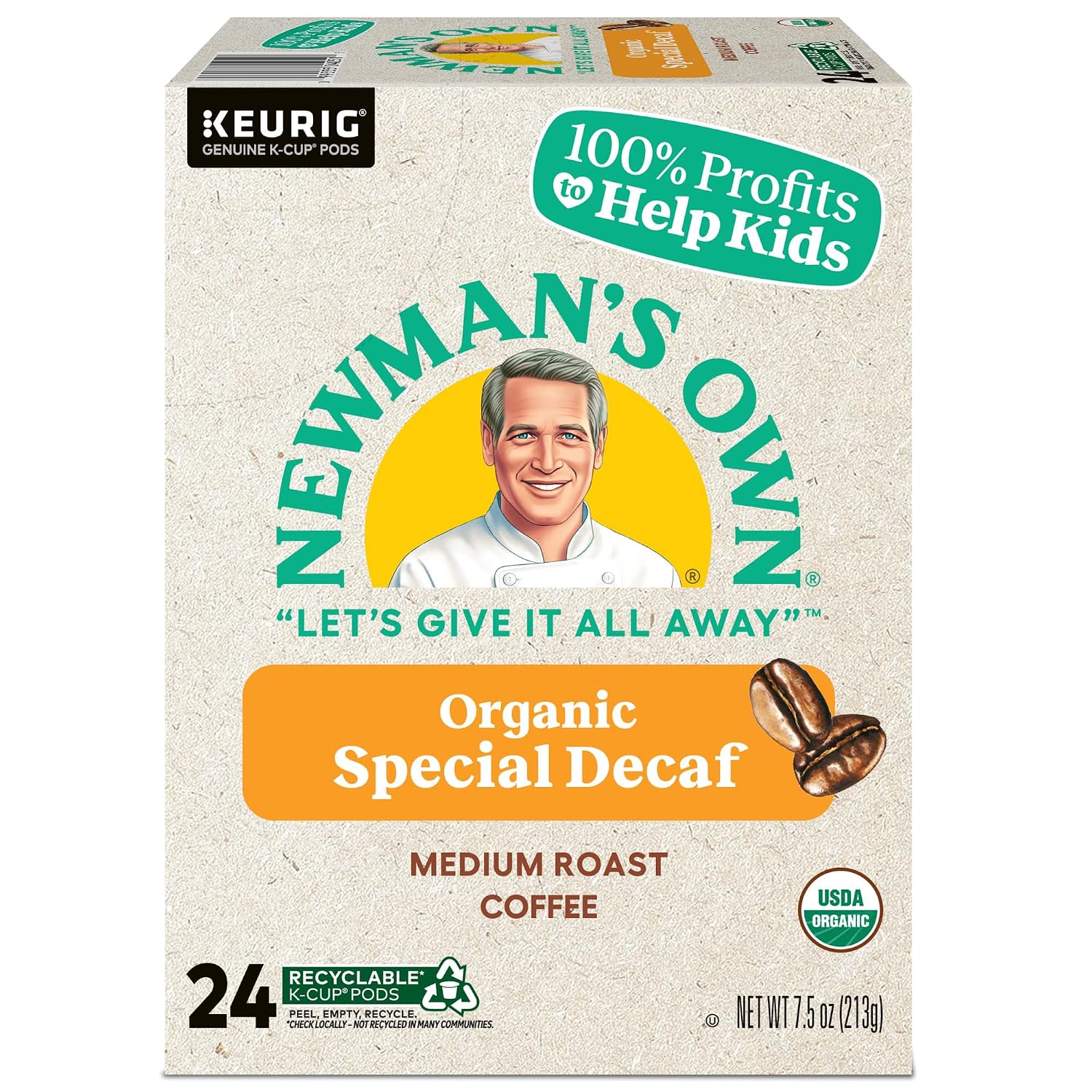 Newman's Own Organics Special Blend Keurig Single-Serve K-Cup Pods, Medium Roast Coffee, 96 Count