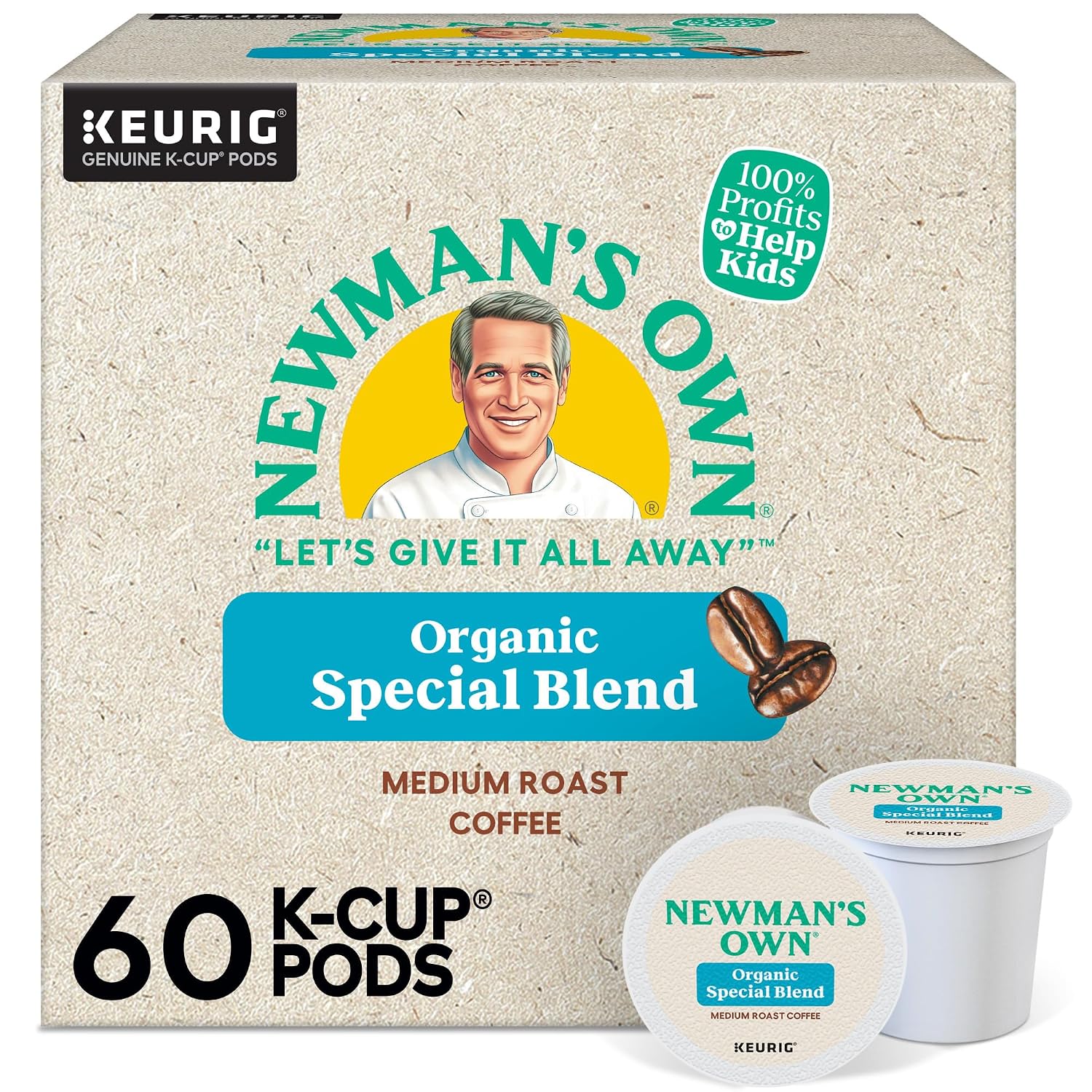 Newman's Own Organics Special Blend Keurig Single-Serve K-Cup Pods, Medium Roast Coffee, 96 Count