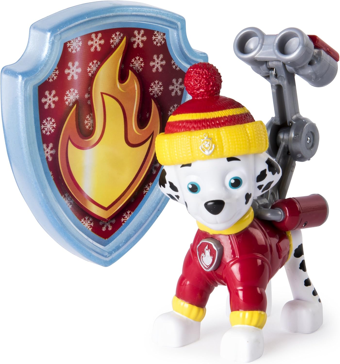 Paw Patrol Snow Rescue – Marshall with Transforming Pup Pack and Badge