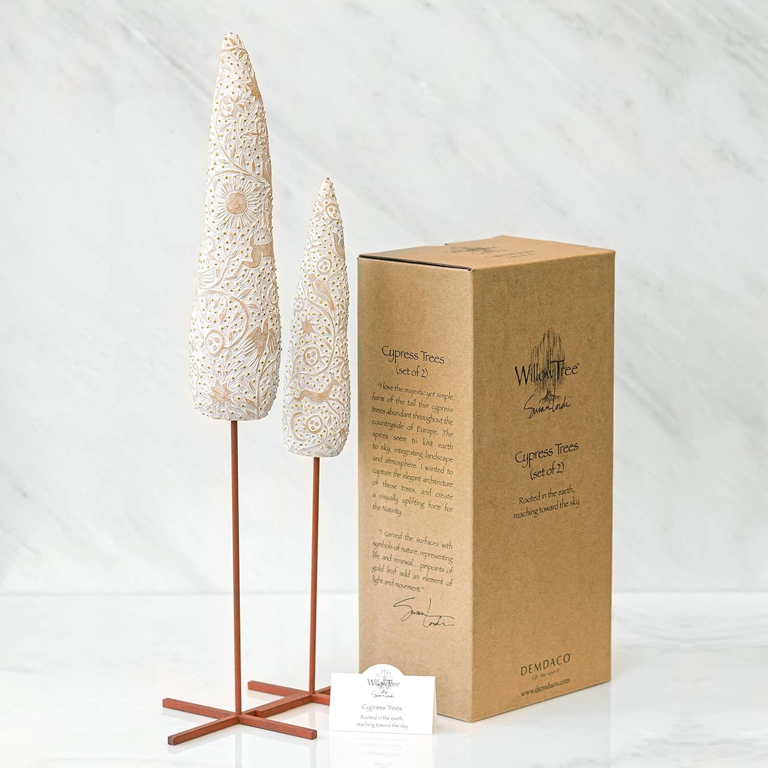 Willow Tree Ox and Goat, Sculpted Hand-Painted Nativity Figures, 2-Piece Set | Extends the Willow Tree Nativity Scene, Designed by Artist Susan Lordi, Heirloom Keepsake, Display on Shelf or Table