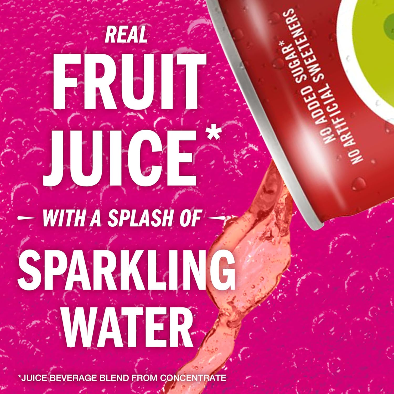IZZE Sparkling Water Juice Beverage Blend, Pineapple, No Sugar Added, 8.4 FL OZ, 24 Cans
