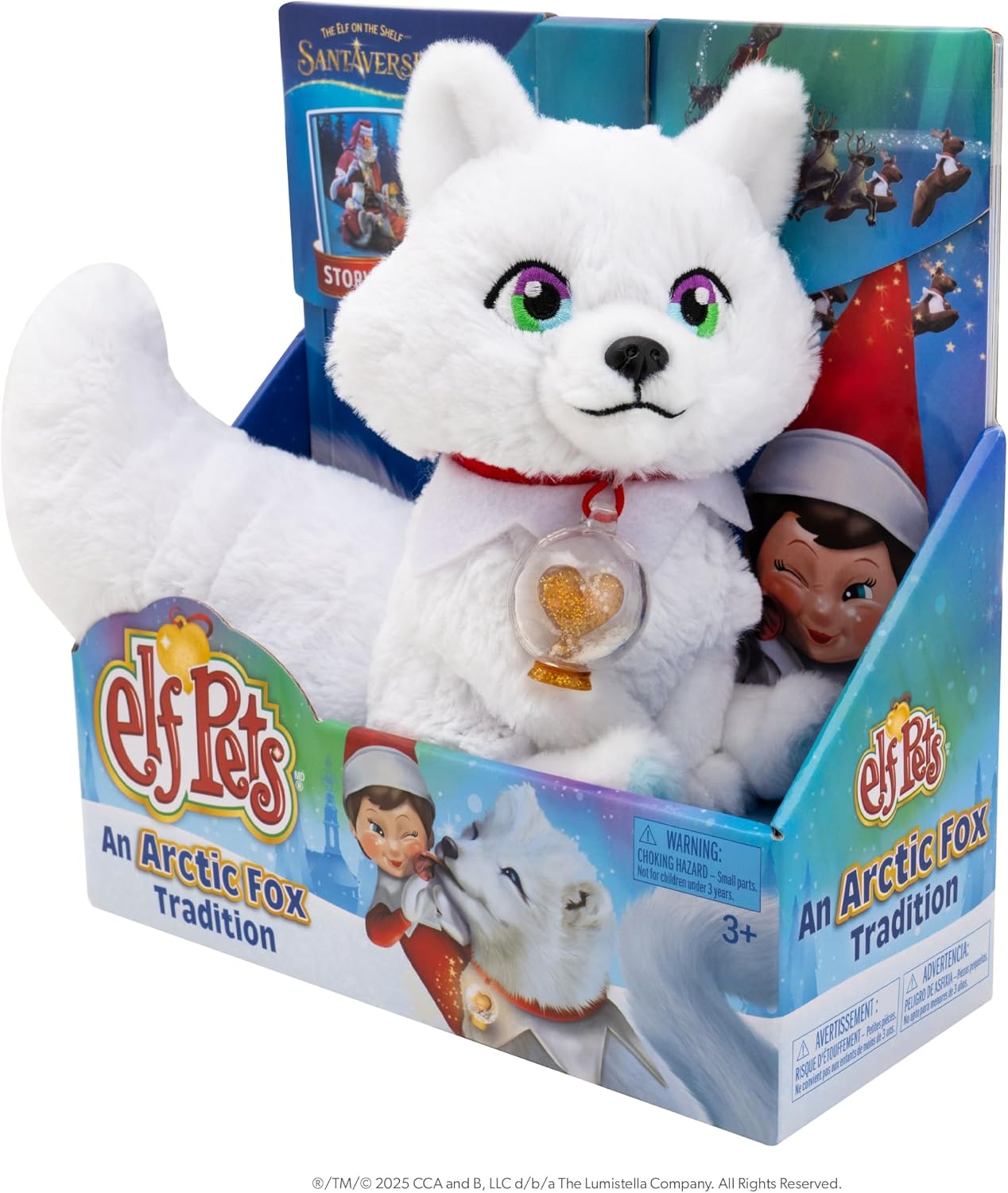 The Elf on the Shelf Elf Pets Arctic Fox Book & Plush | Includes Arctic Fox plush, storybook, snow globe charm and adoption certificate.