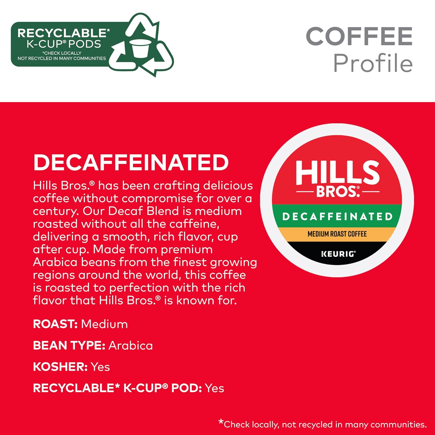 Hills Bros Single Serve Coffee Pods, 100% Colombian Ground Coffee, Medium Roast, 12 Count – Keurig Compatible, Roasted 100% Arabica Beans, Smooth Balanced Flavor