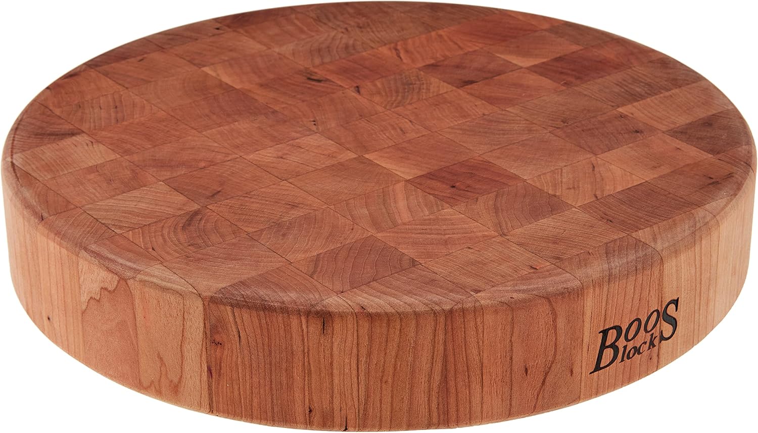 John Boos CCB Series Square Wooden Maple Cutting Board 12”x12” – 3” Thick, 13-lb Reversible Butcher Block with End-Grain & Finger Grips – Made in the USA