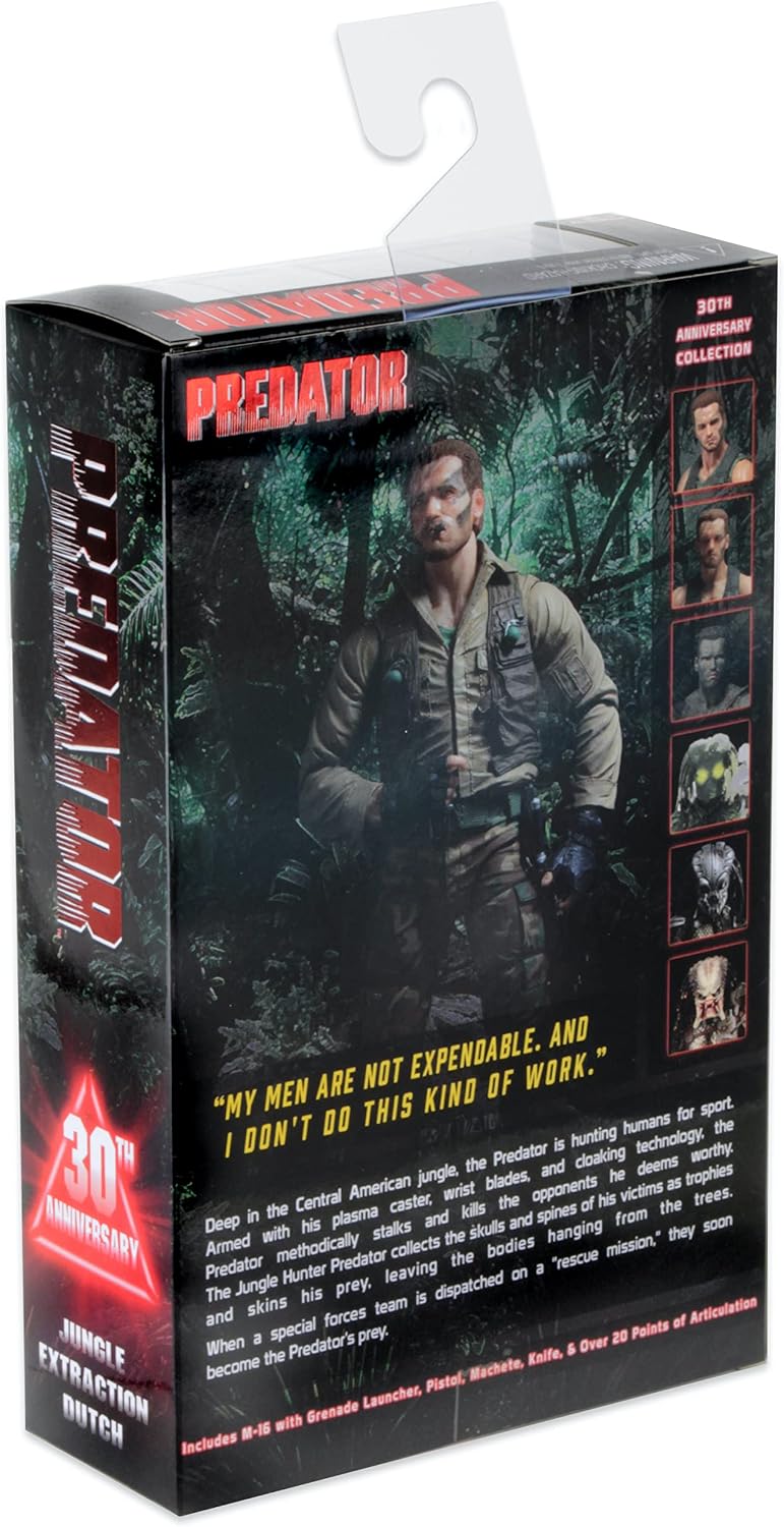 NECA - Predator - 7" scale action figure - 30th anniversary Jungle Extraction Dutch | Predator 30th Anniversary 7 Inch Action Figure Special Series