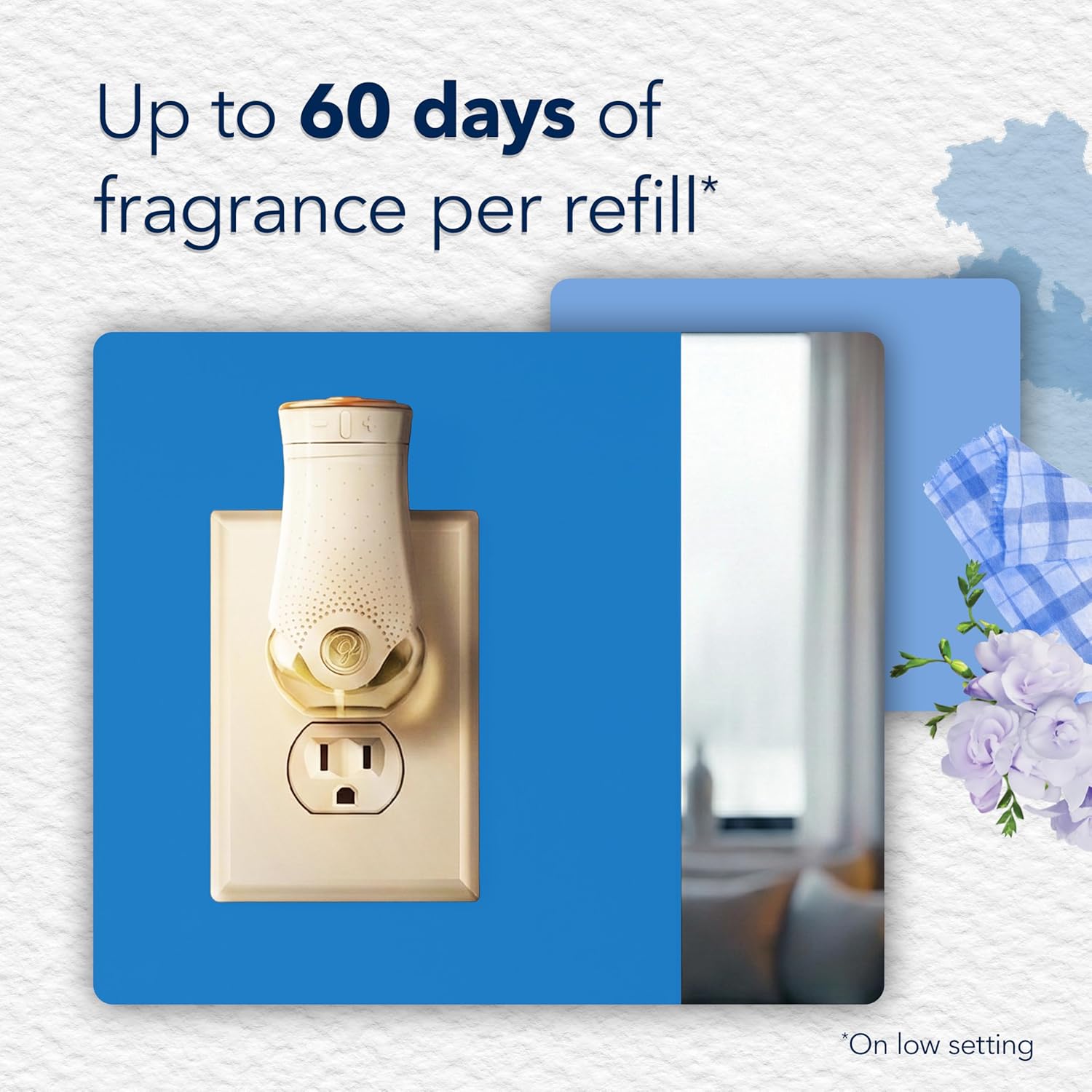 Glade PlugIns Refills Air Freshener, Scented and Essential Oils for Home and Bathroom, Clean Linen, 1.34 Fl Oz, 2 Count