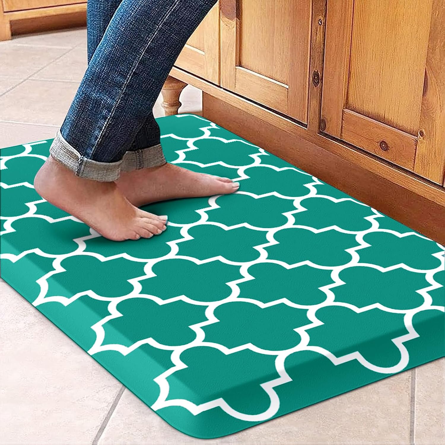 WISELIFE Kitchen Mats and Rugs Cushioned Anti-Fatigue, 17.3"x 60", Grey