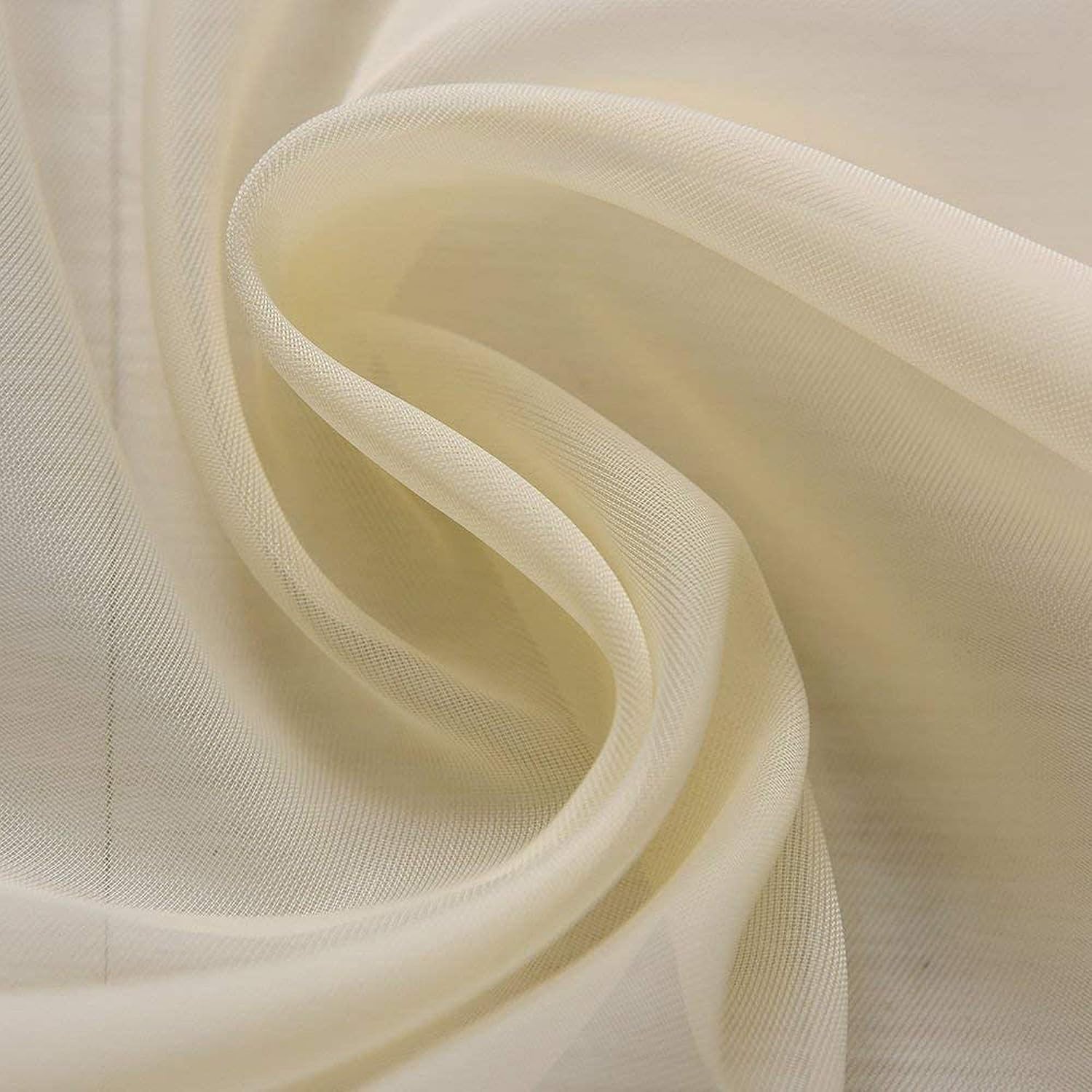 Elegant Comfort Luxury Sheer Curtains, Window Treatment Curtain Panels with Rod Pocket for Kitchen, Bedroom and Living Room (55 x 216-inches Long)