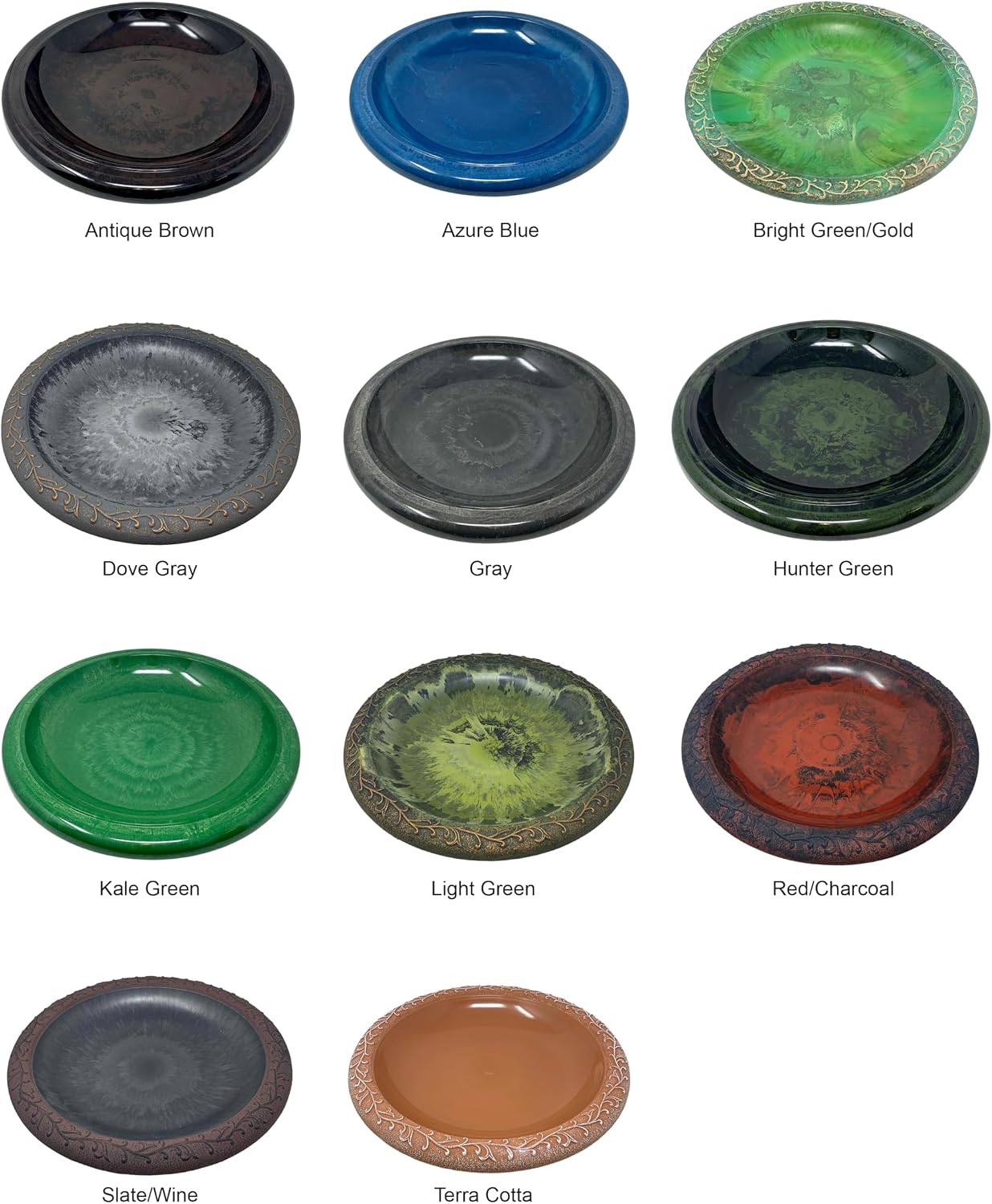 Tierra Birds and Beyond Gloss Bird Bowl with Gloss Rim – Kale Green