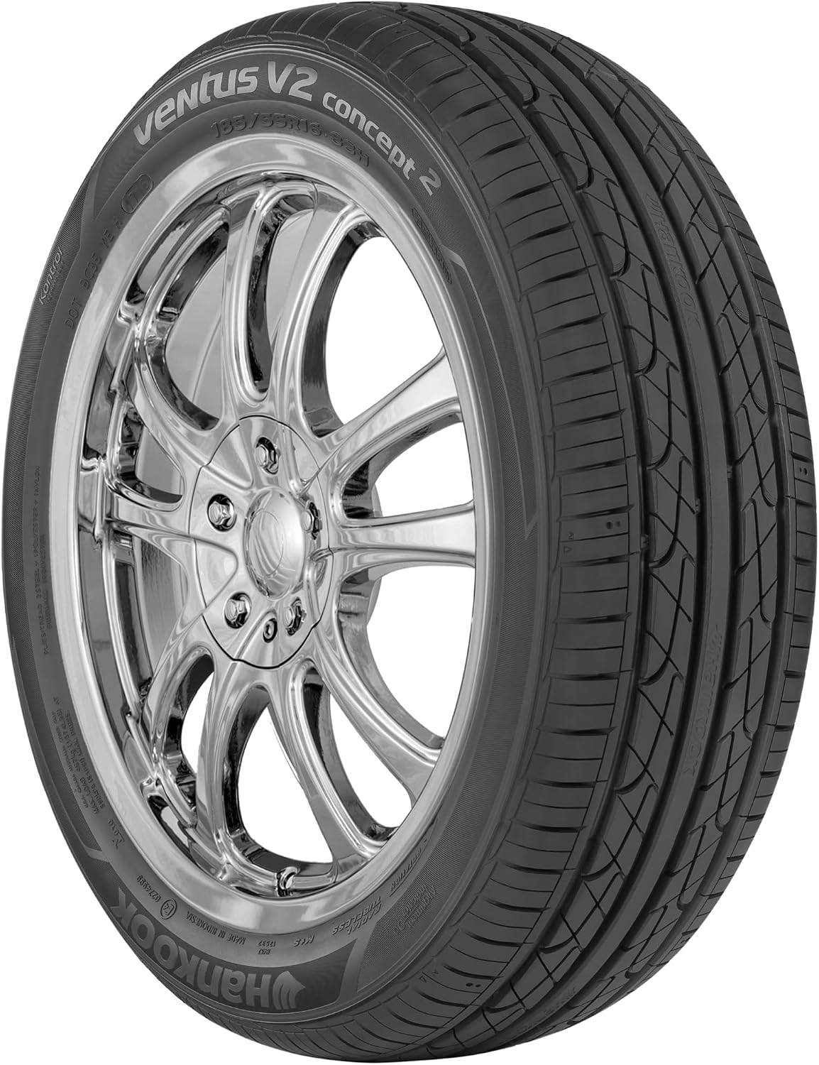 Hankook Ventus V2 concept 2 All-Season Radial Tire - 225/55R16 V | Passenger Performance All Season Traction 99V Rated Extra Load Radial